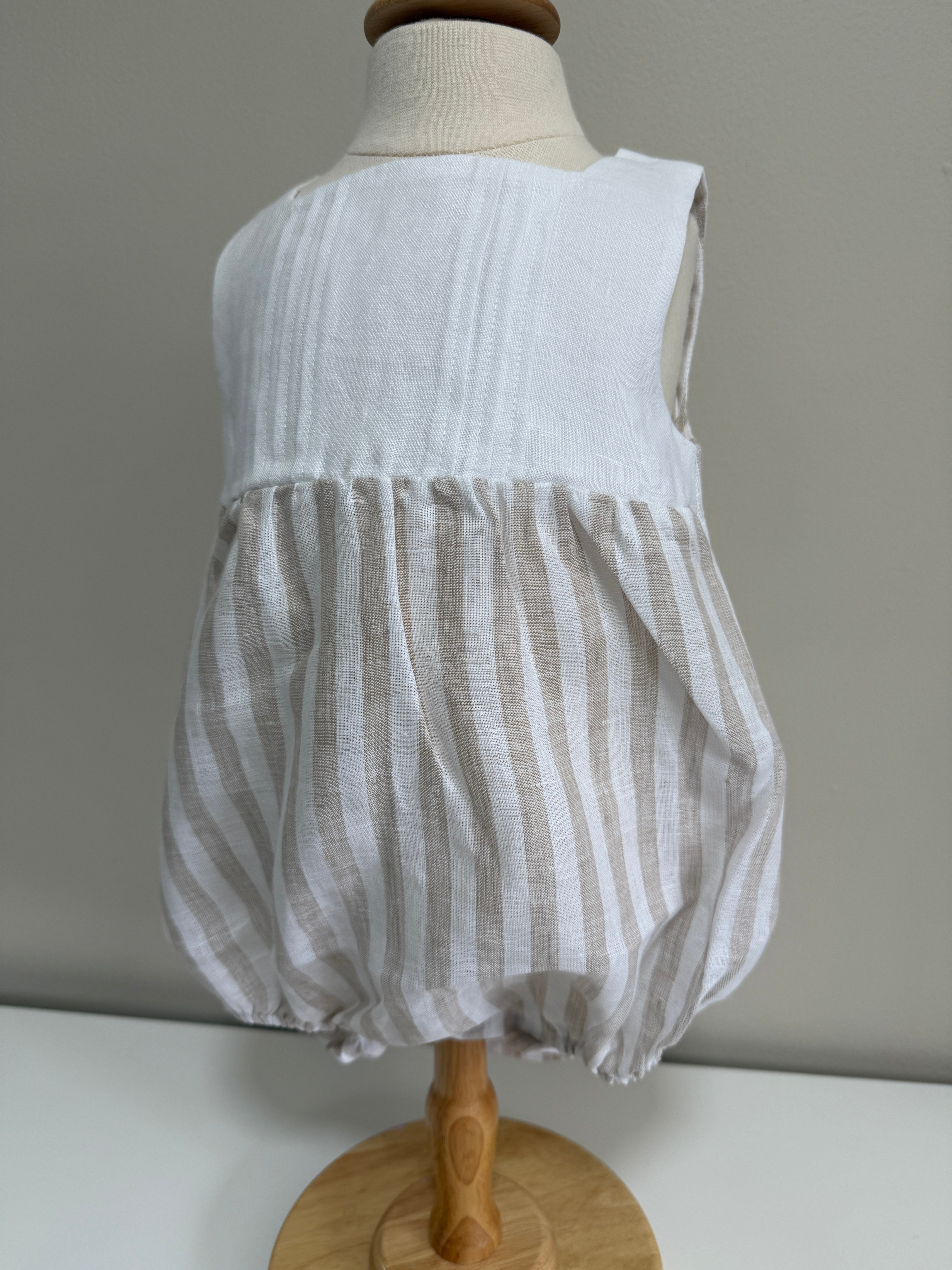 Romper Beige Stripes