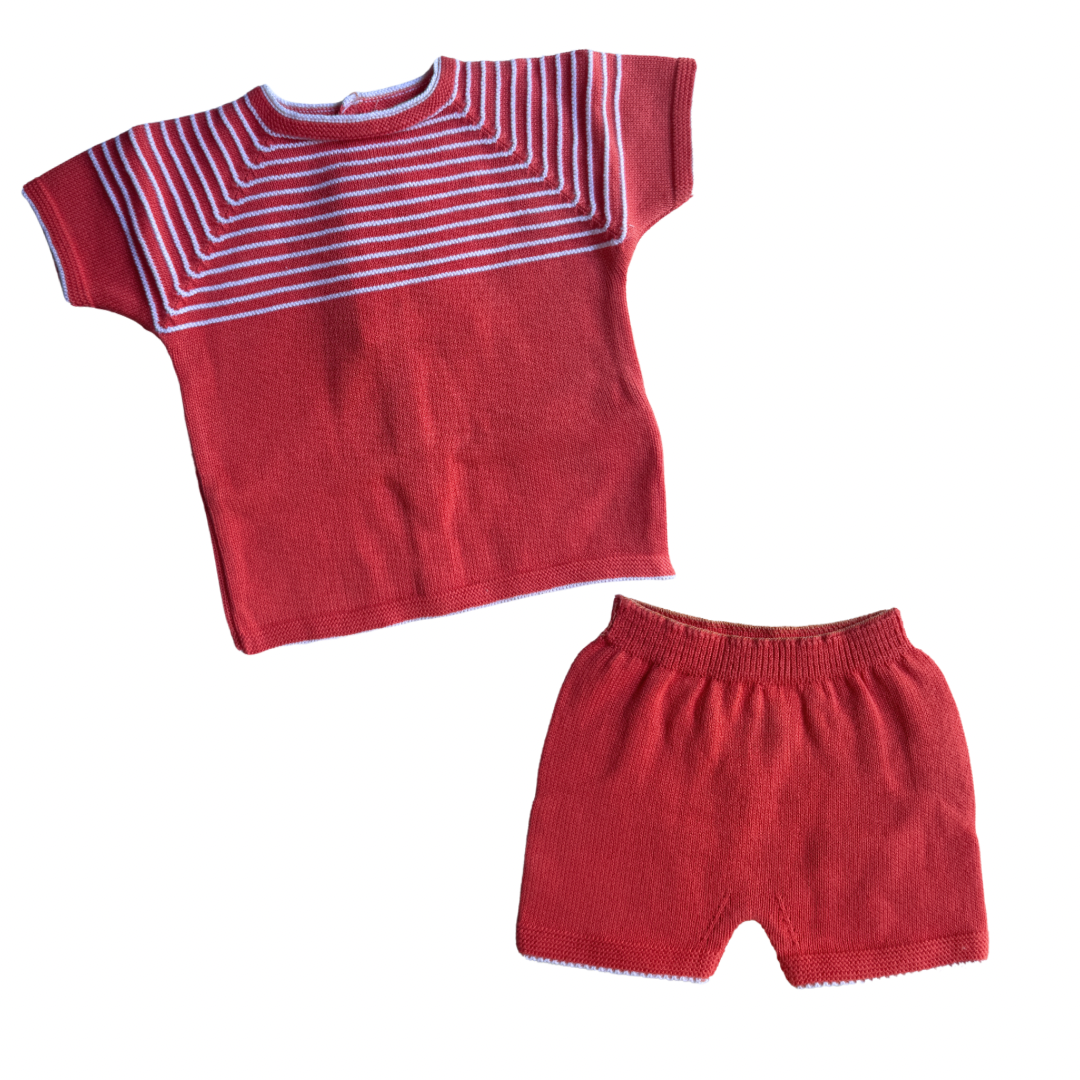 Knit Bloomer Set Apple