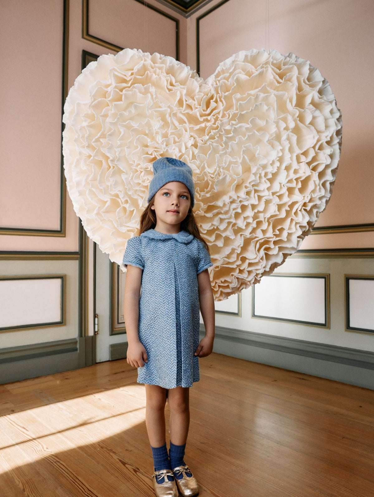 Dress 'Blue Tweed' Fluff