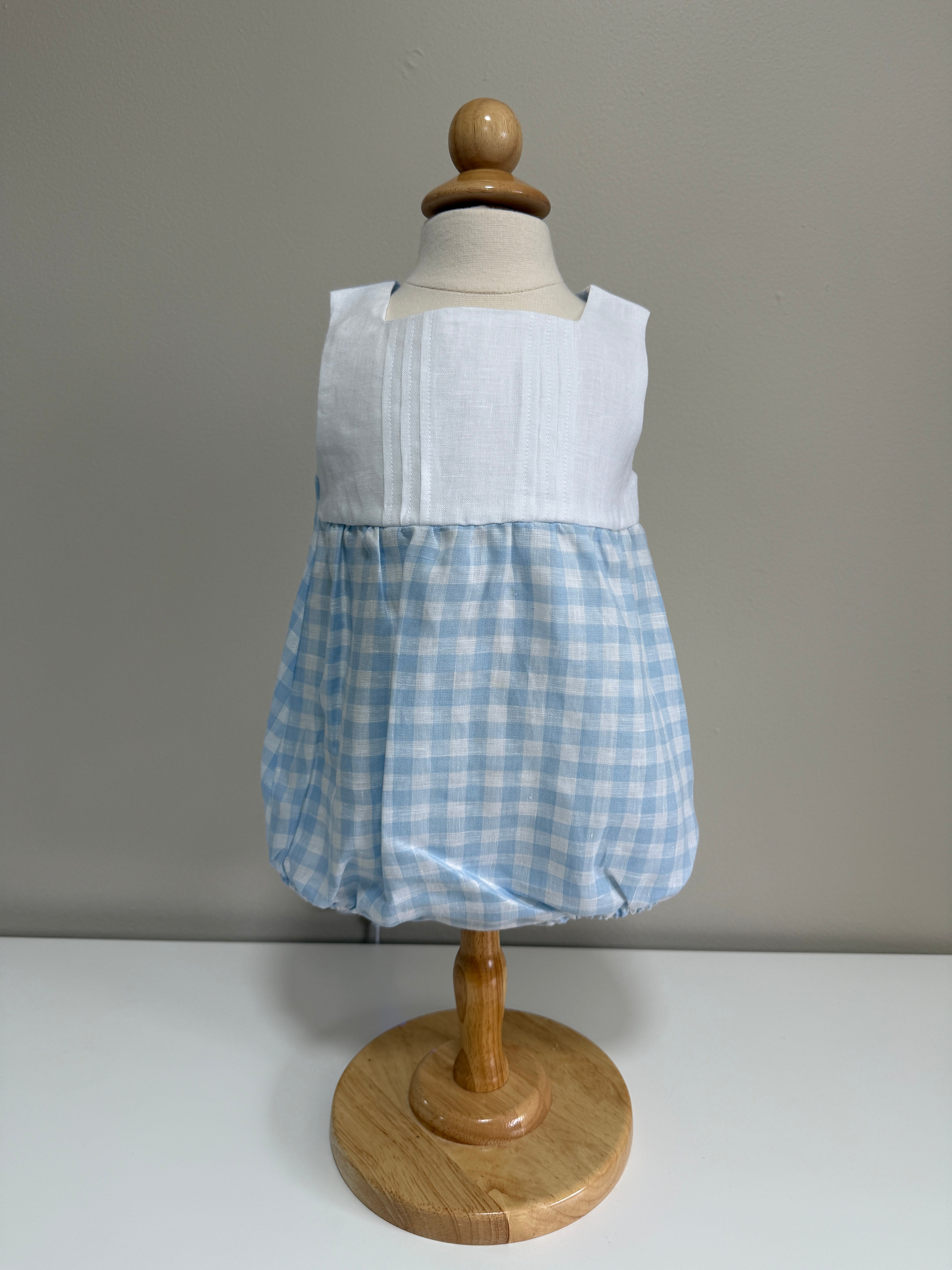 Romper Blue Squares