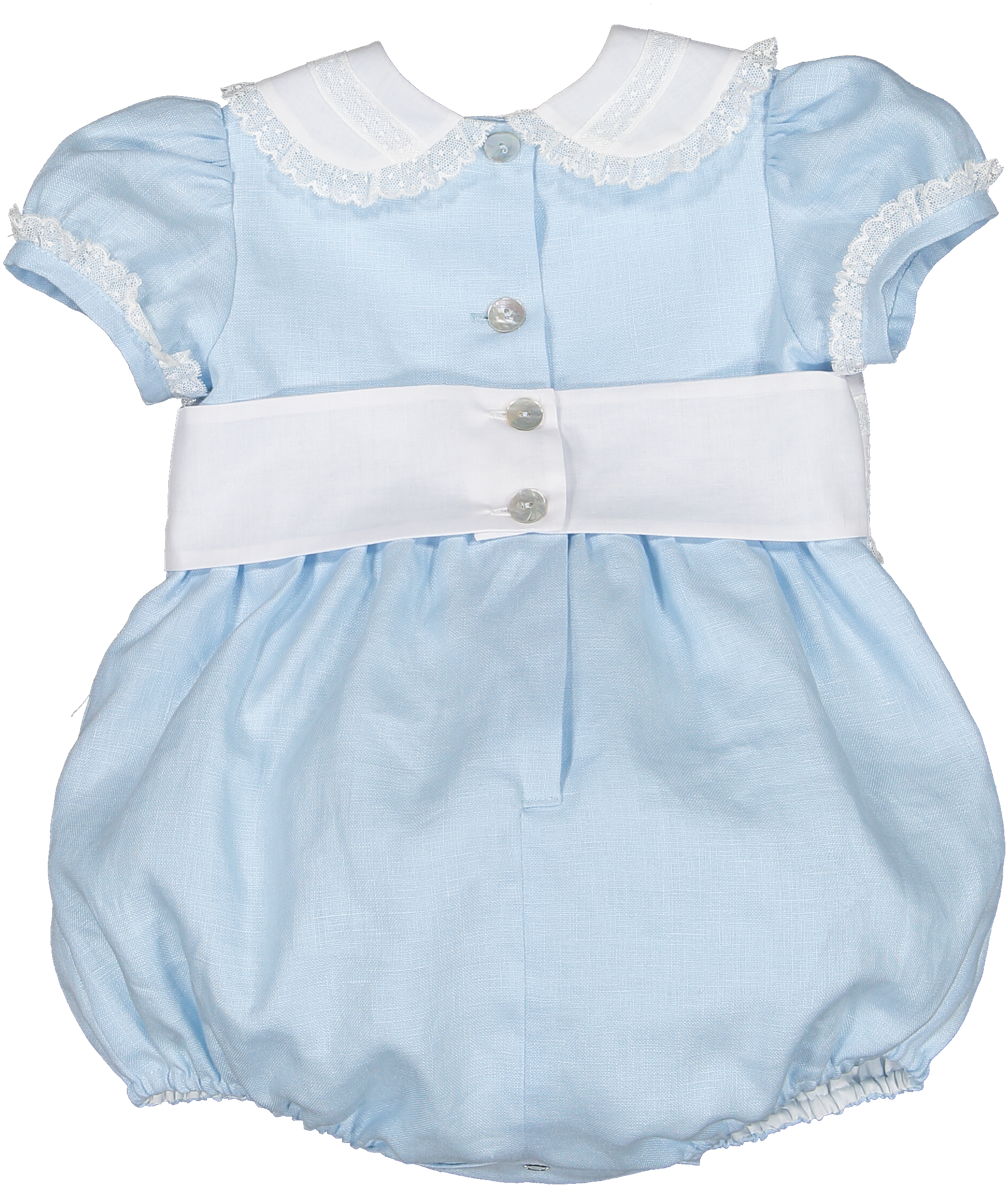Linen Blue Classic Romper