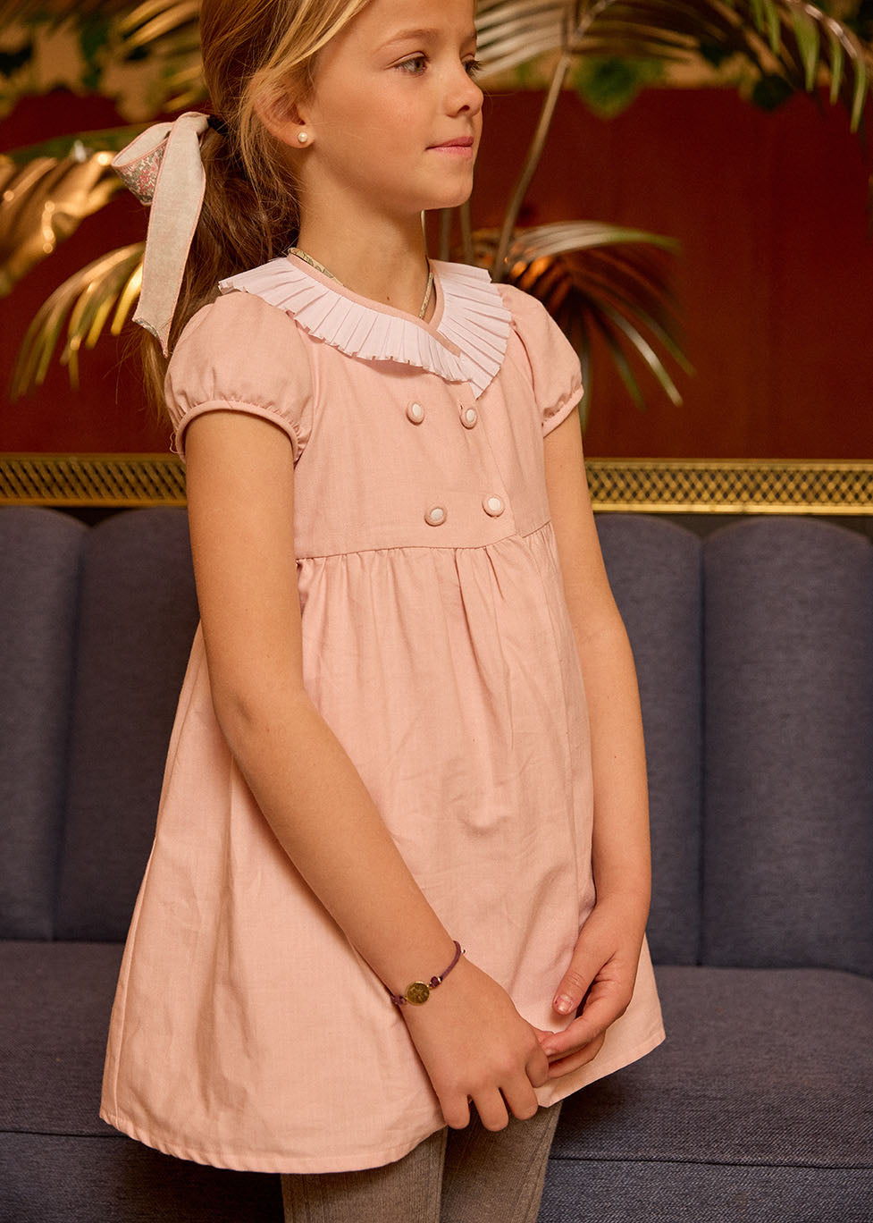 Dress 'Quatre' Pink Frill