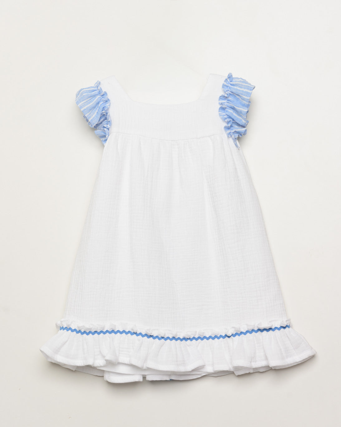 Dress 'Blue Stripes' White