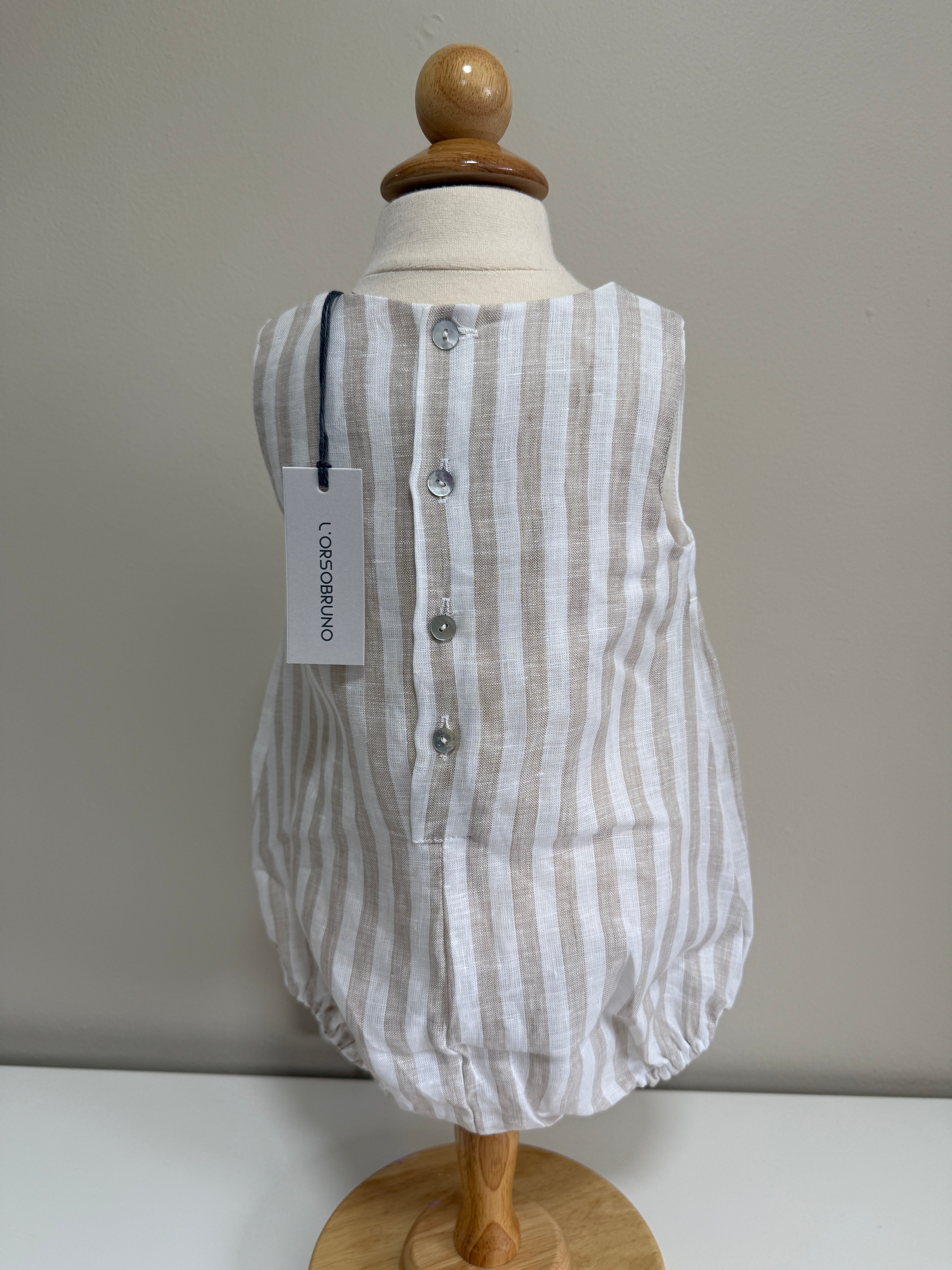 Romper Beige Stripes