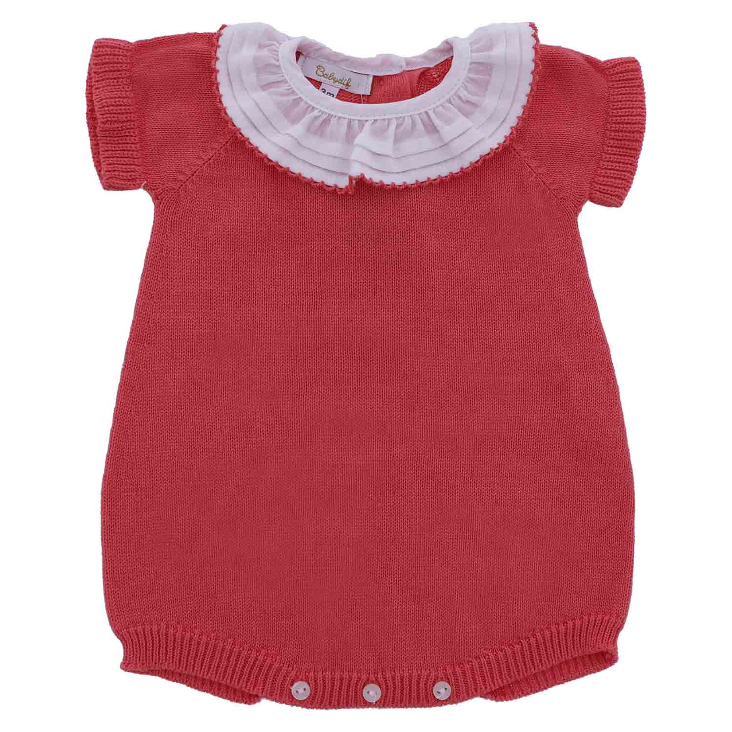 Knit Romper Apple Frill