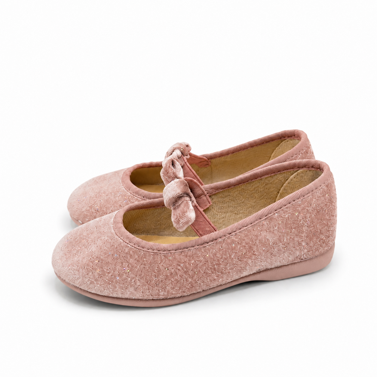 Mary Jane 'Velvet Bow' Pink