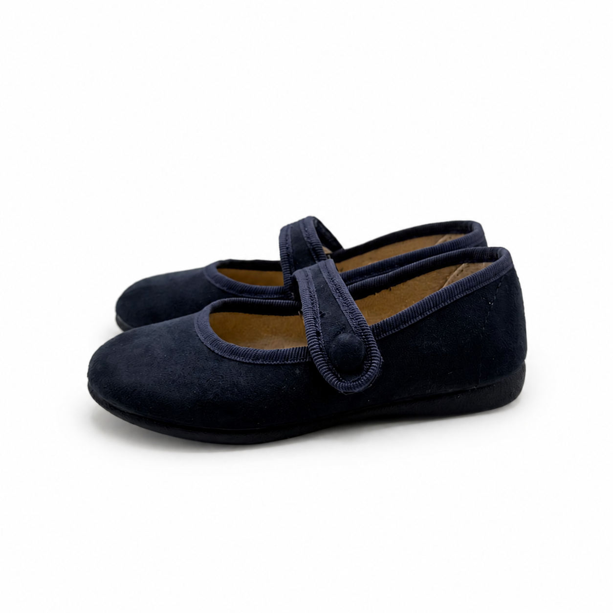Mary Jane 'Serratex Button' Navy