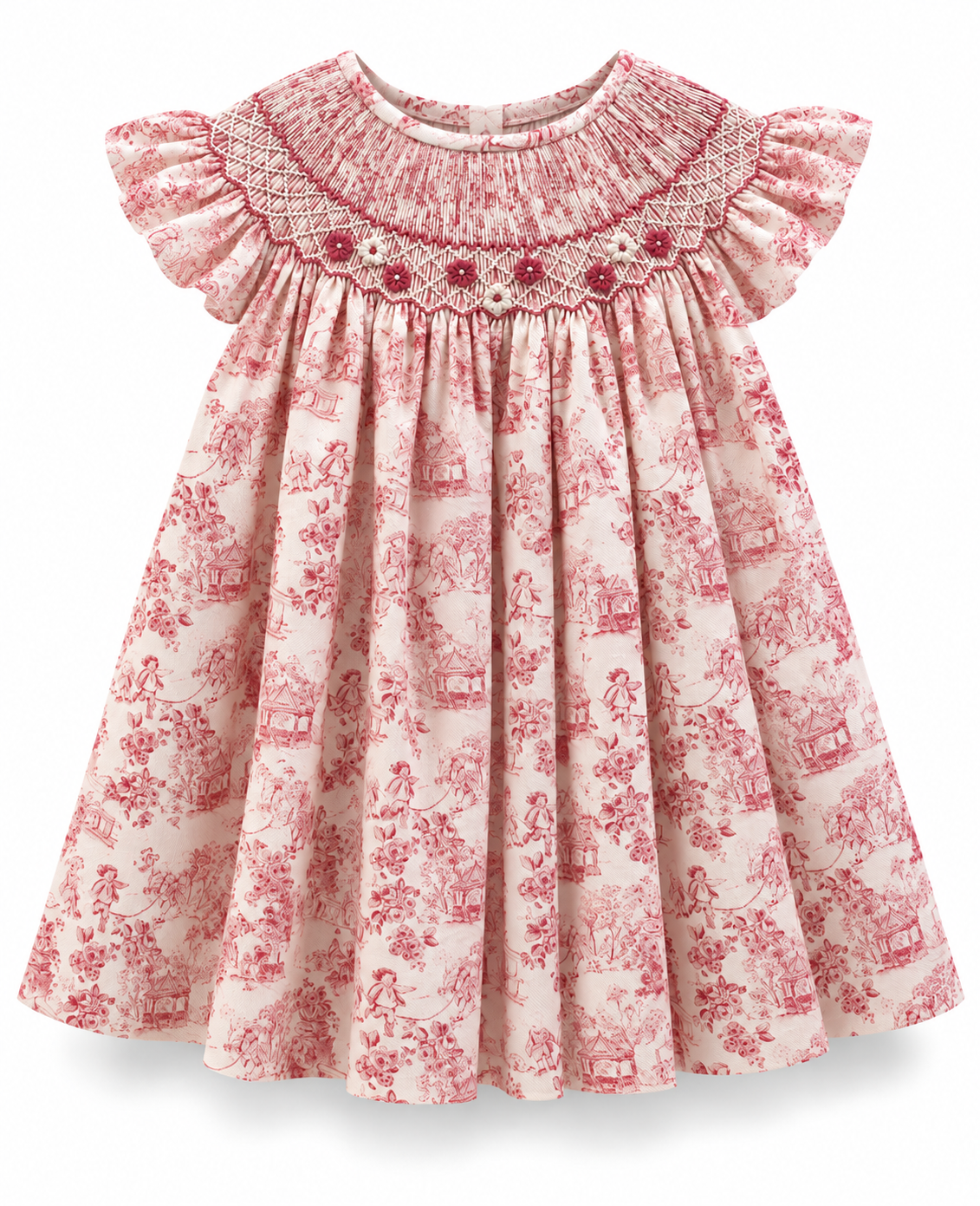 Smock Dress 'Toile de Jouy Rosa'