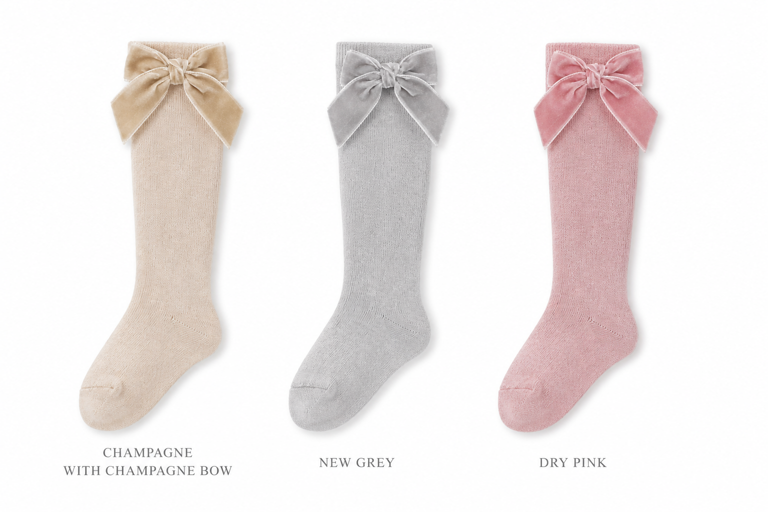 Cinq Lapins Knee Socks Velvet Bow