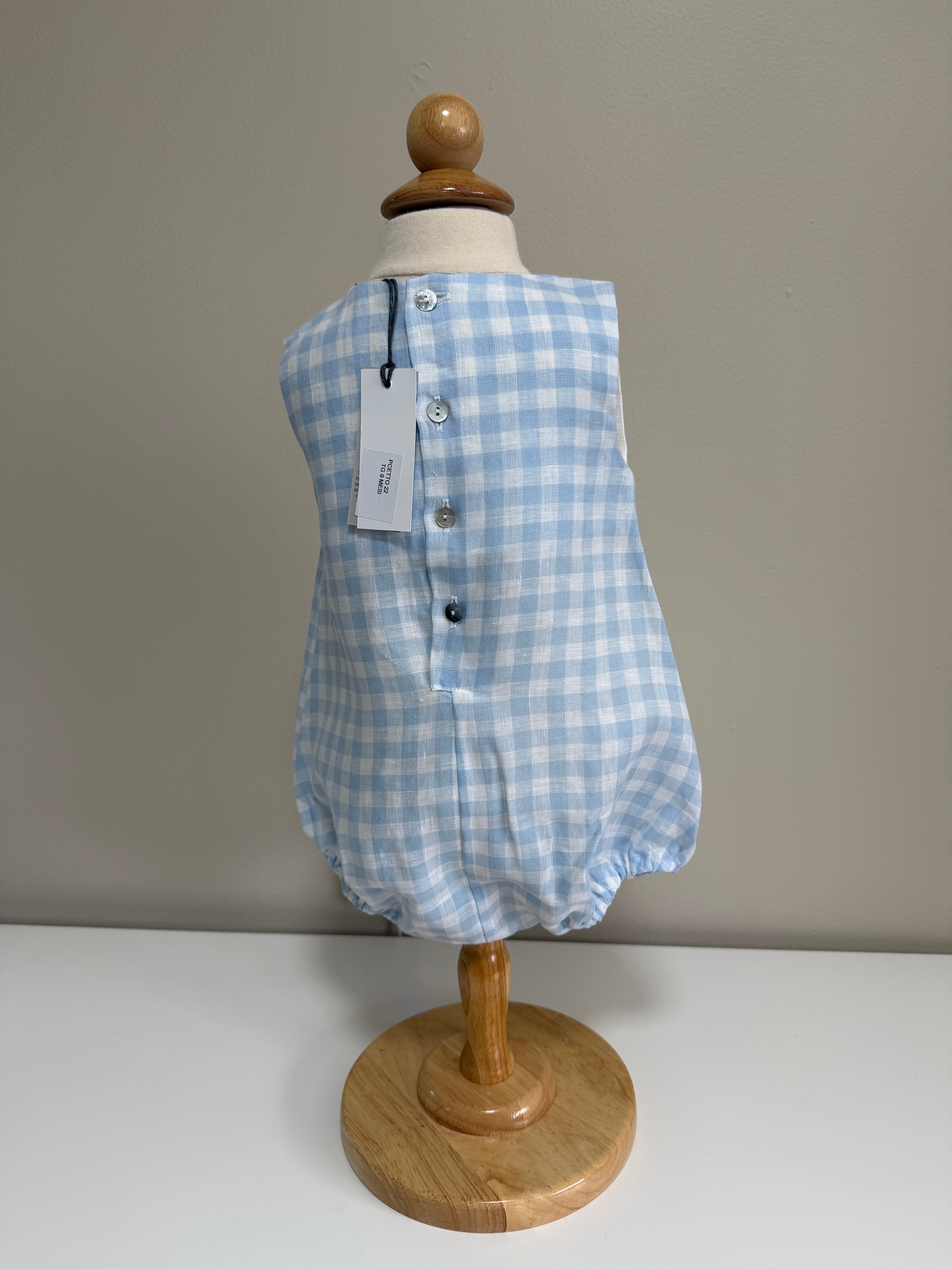 Romper Blue Squares
