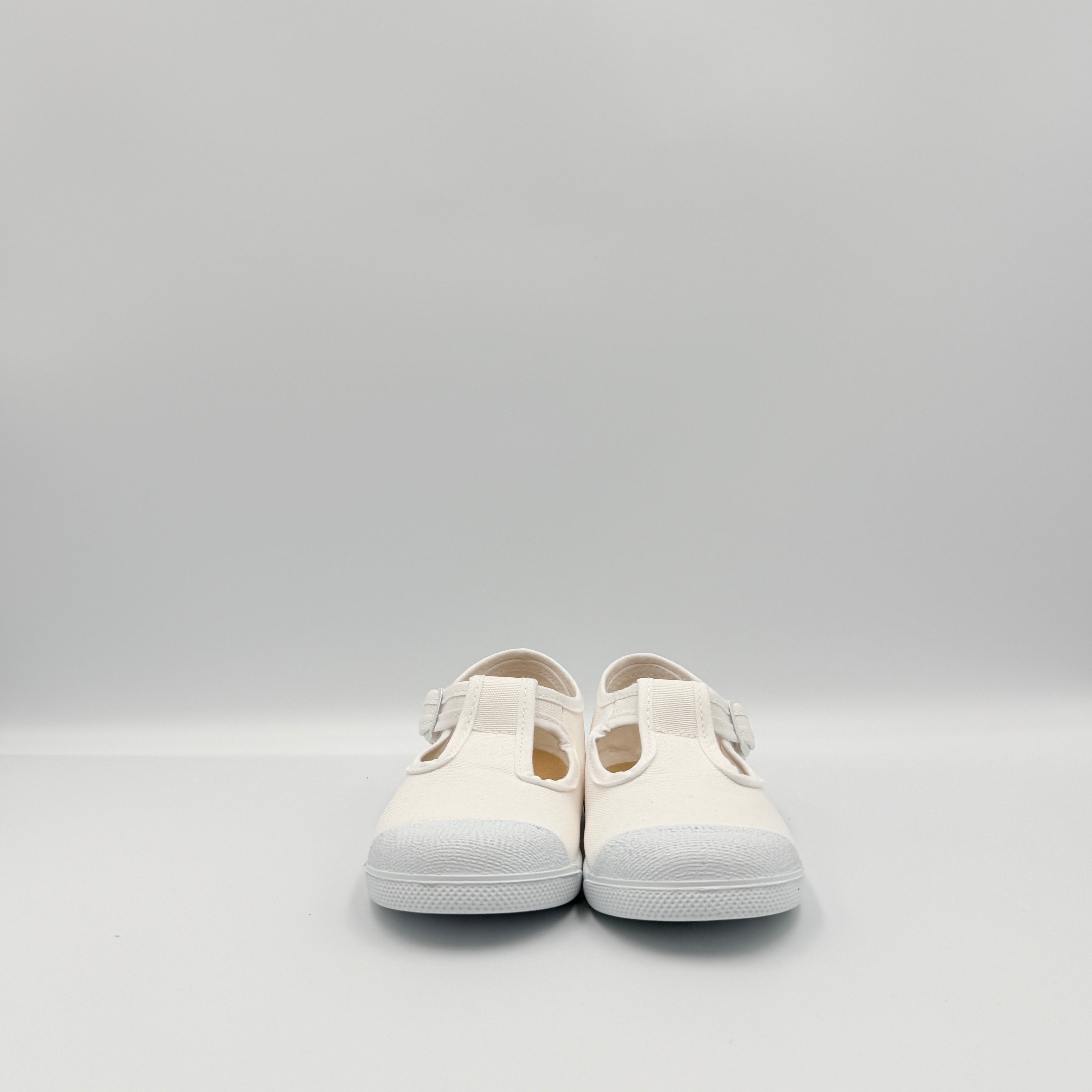 T- Strap 'Cap Toe' White