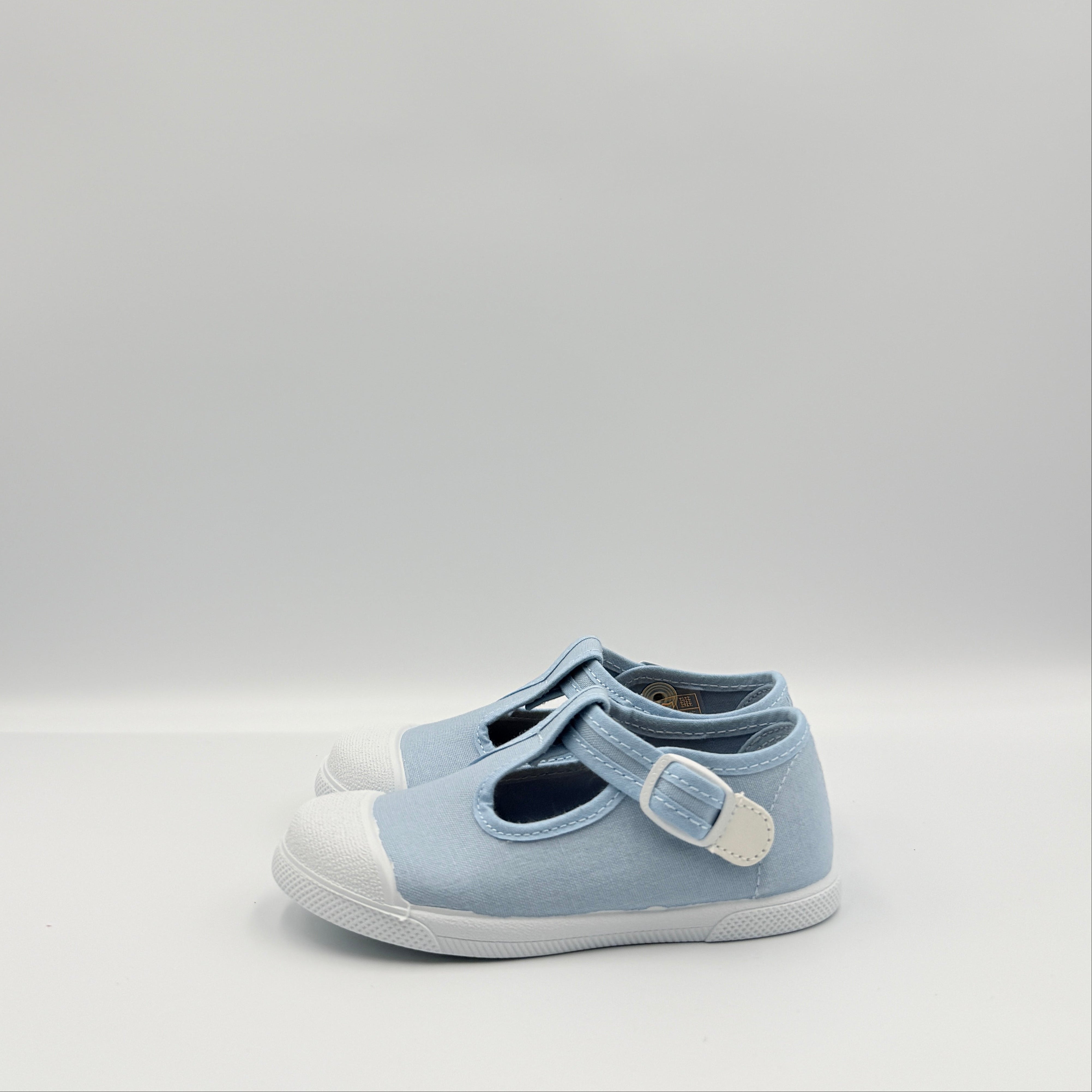 T- Strap 'Cap Toe' Sky Blue