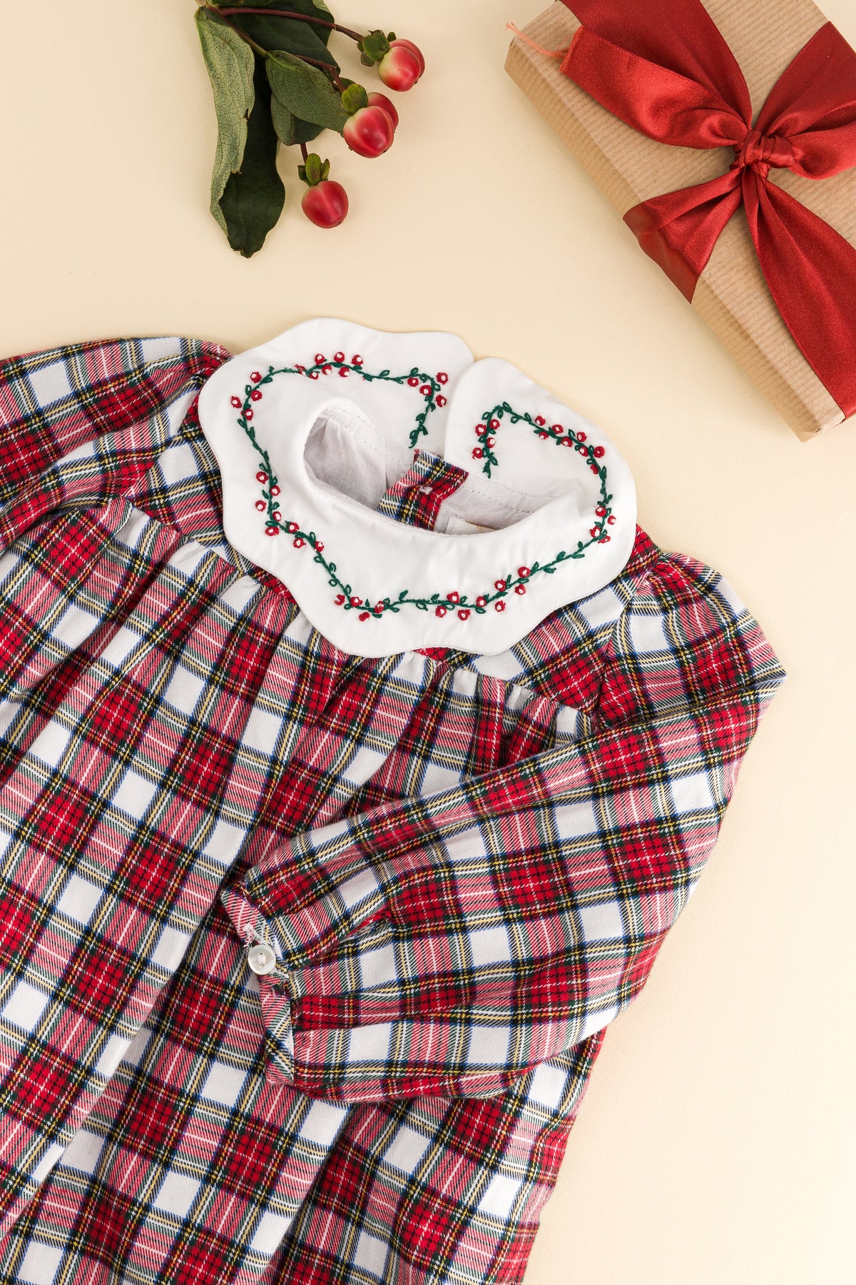 Smock Romper 'Charlotte' Tartan
