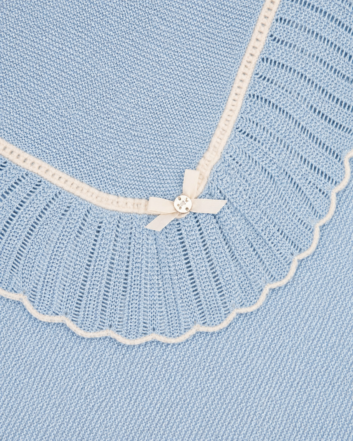 Blanket 'Lua' Oatmeal Blue