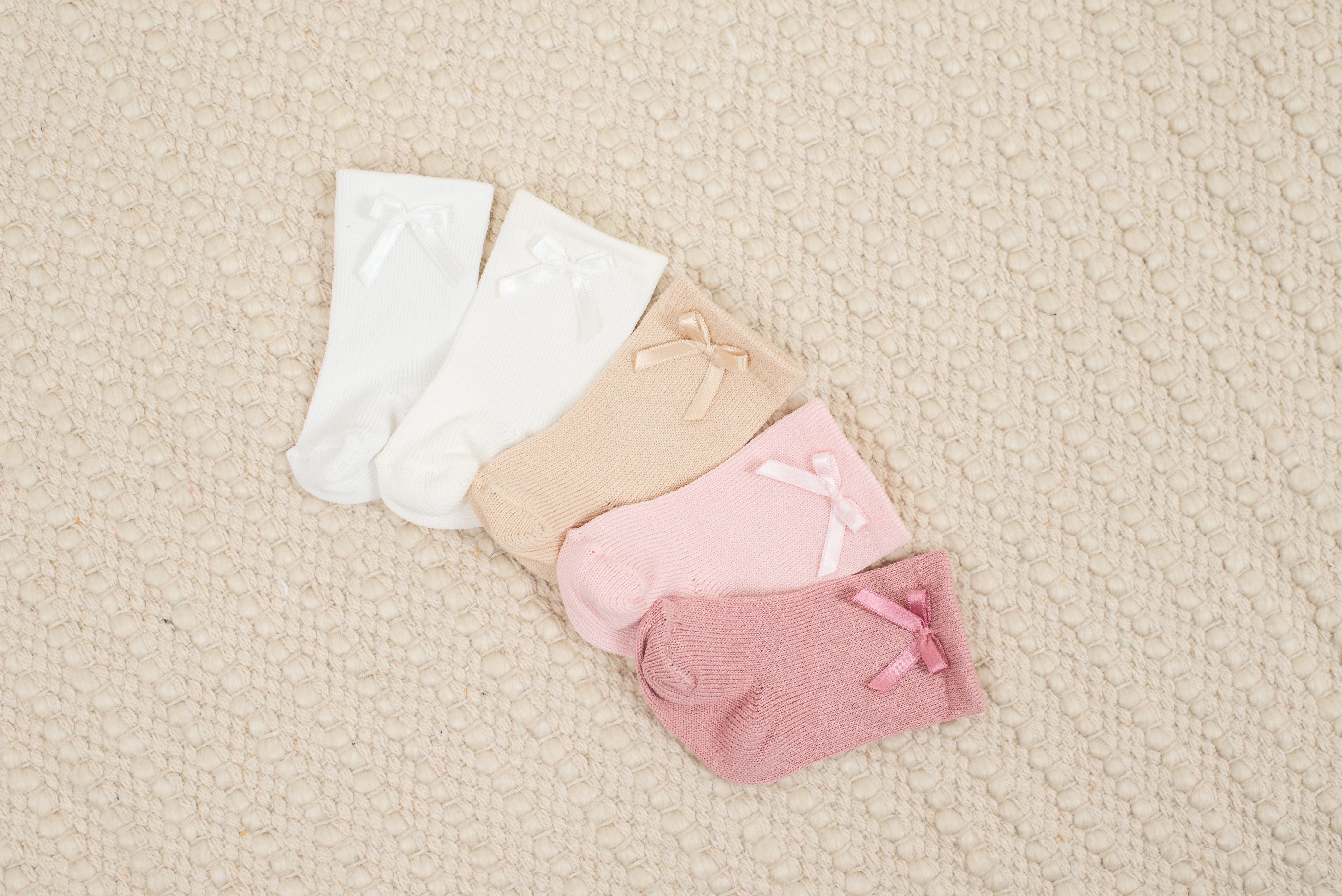 Newborn Socks Satin Bow Gift Set