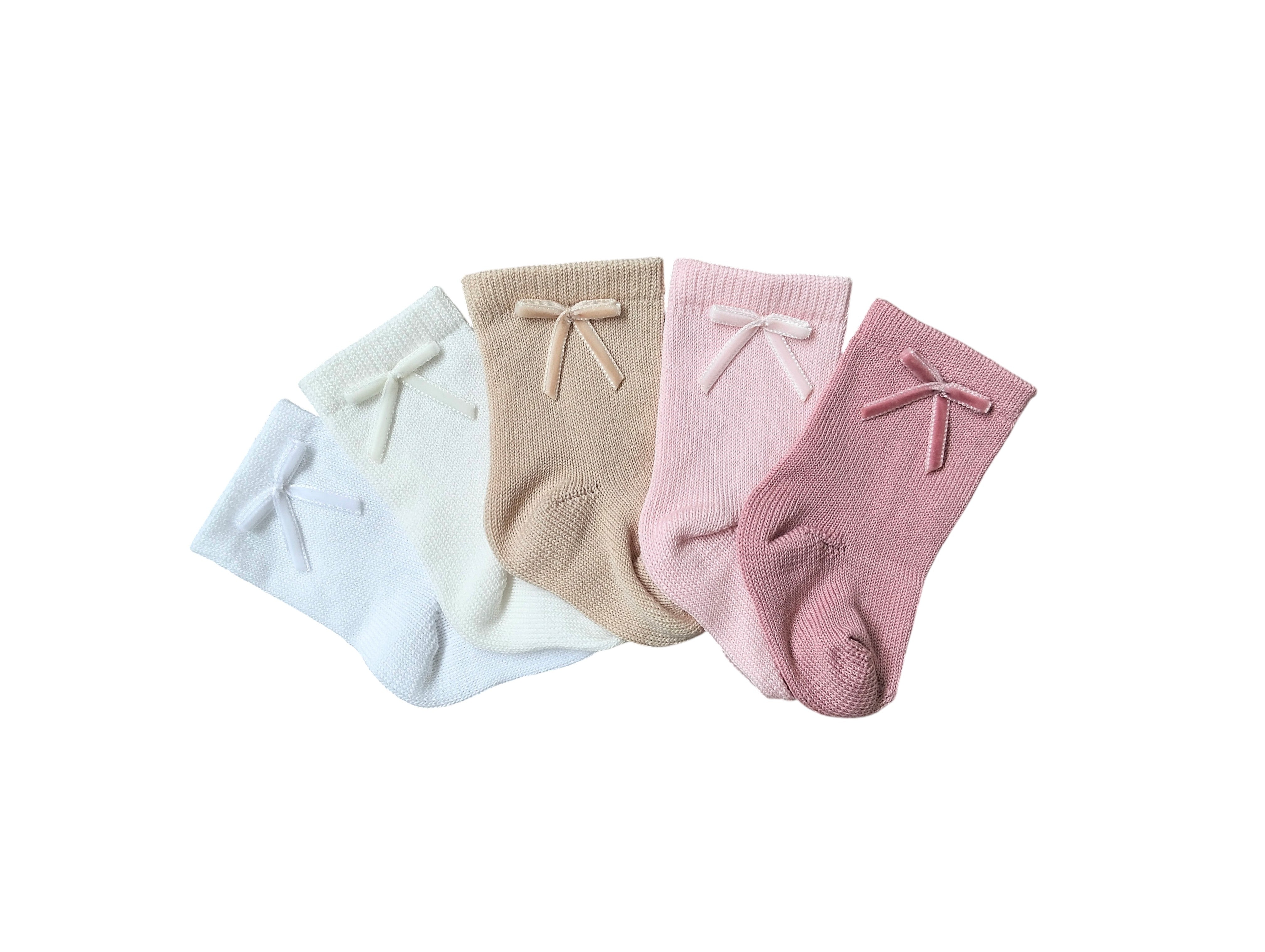 Newborn Socks Velvet Bow Gift Set