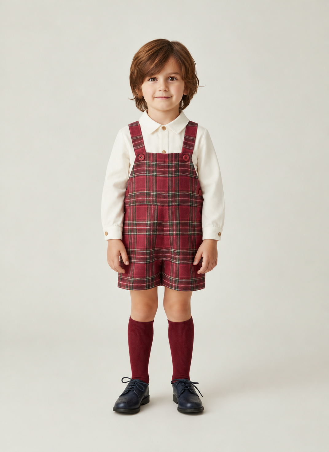 Dungaree Set 'Versalles' Tartan