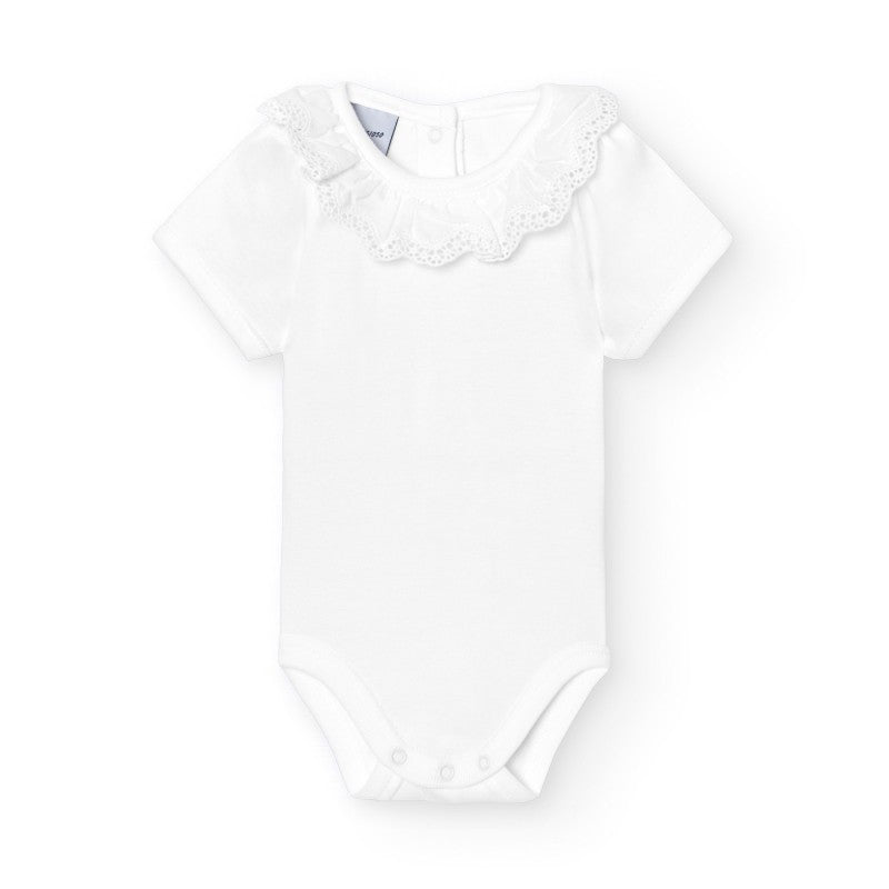 Onesie 'Embroidered Collar' White