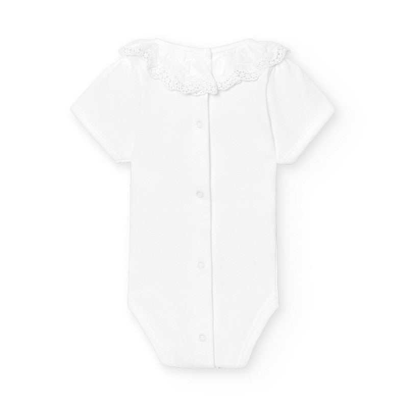 Onesie 'Embroidered Collar' White