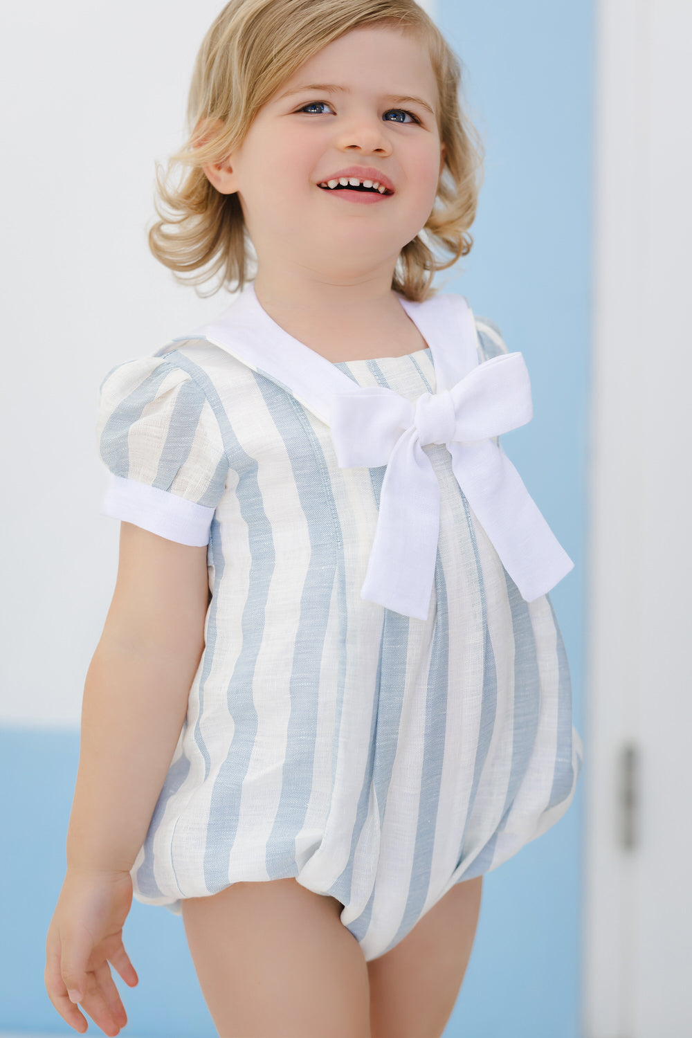 Blue Sailor Romper