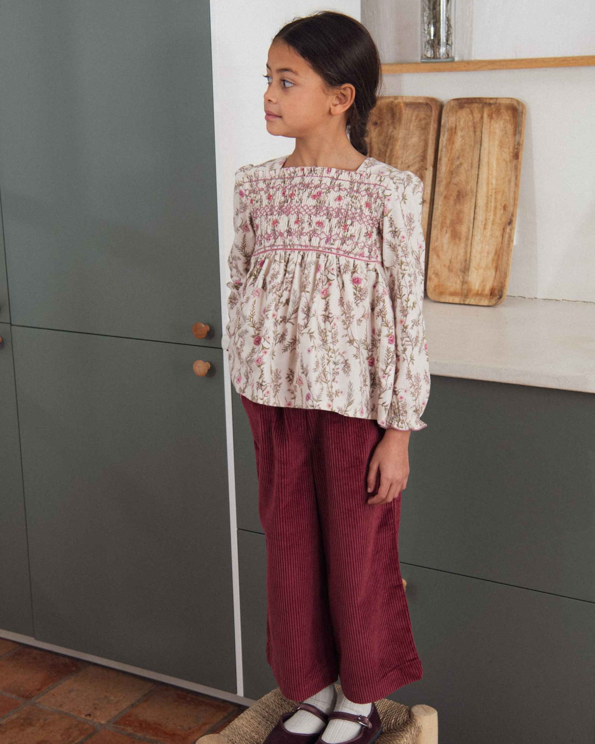 Smocked Pant Set 'Wildflowers'