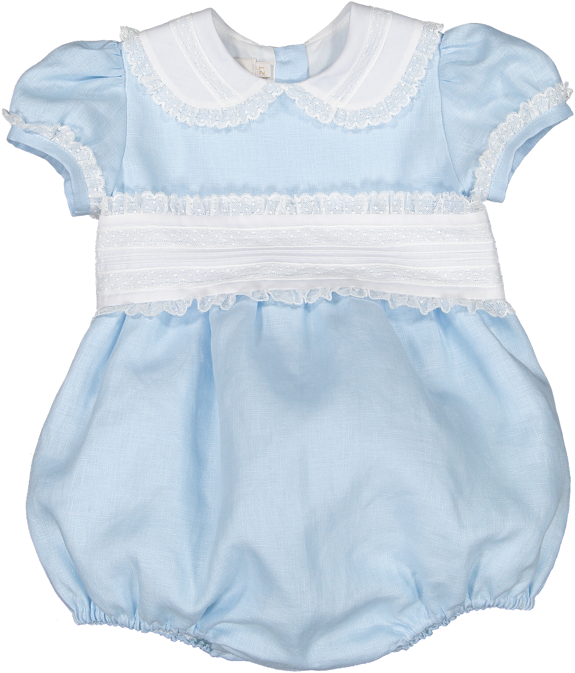 Linen Blue Classic Romper