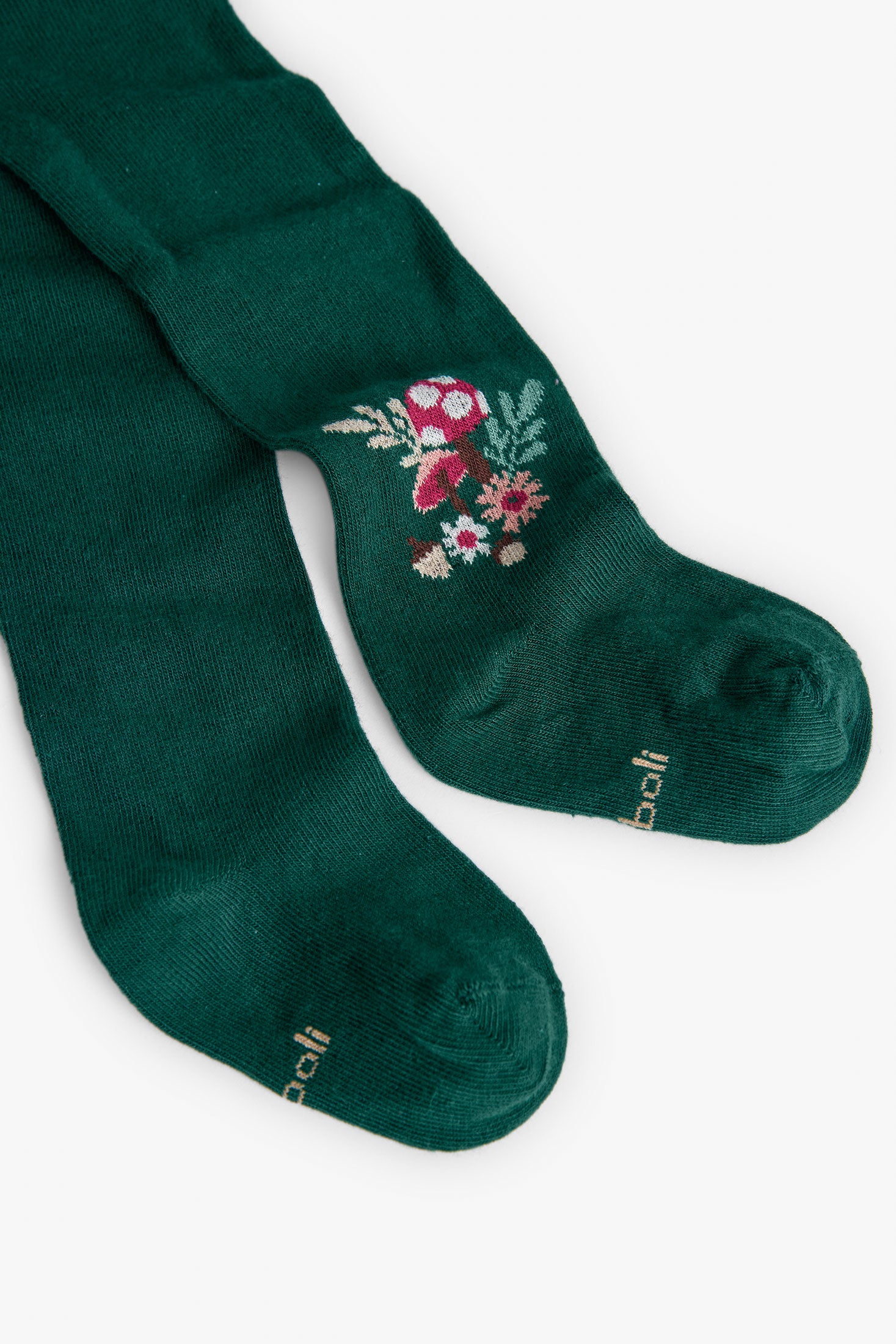 Tights Green Flowers