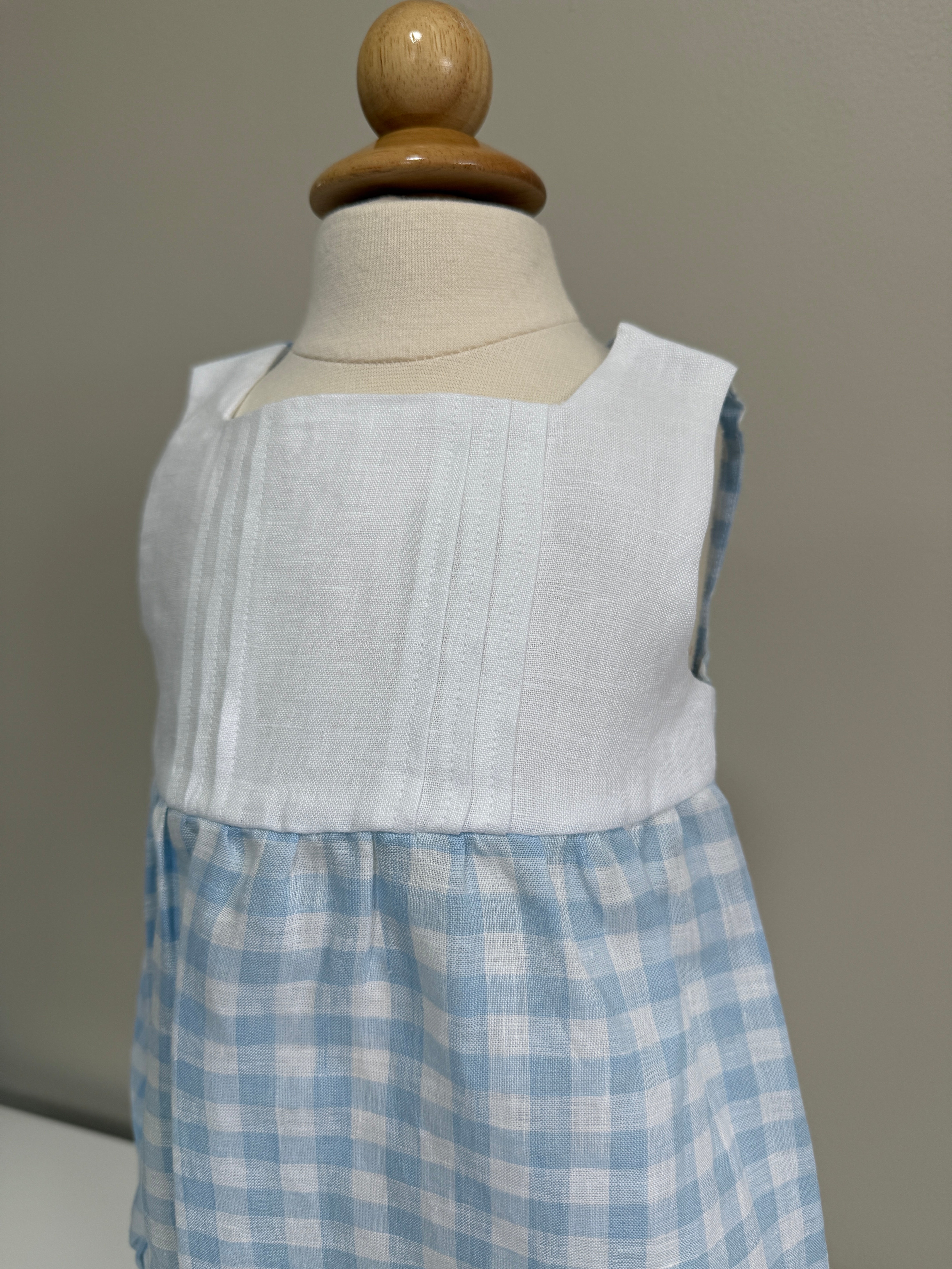 Romper Blue Squares