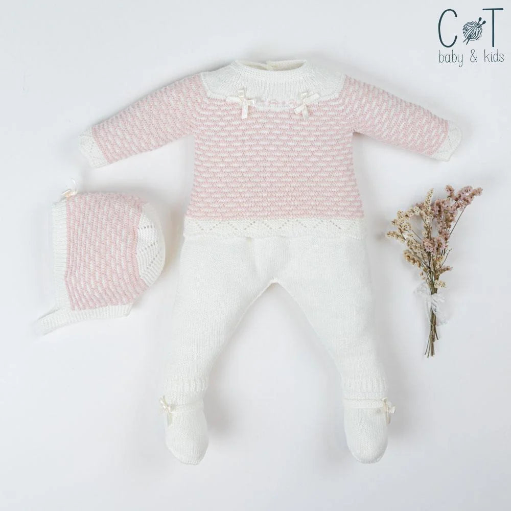 Knit Set 'Lacitos Pink'