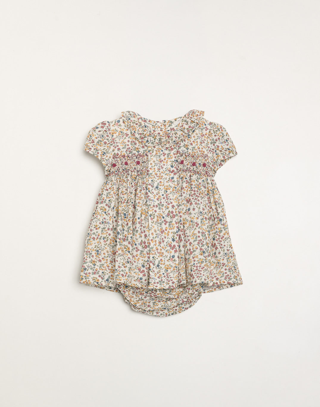 Smock Set 'Granate Floral'