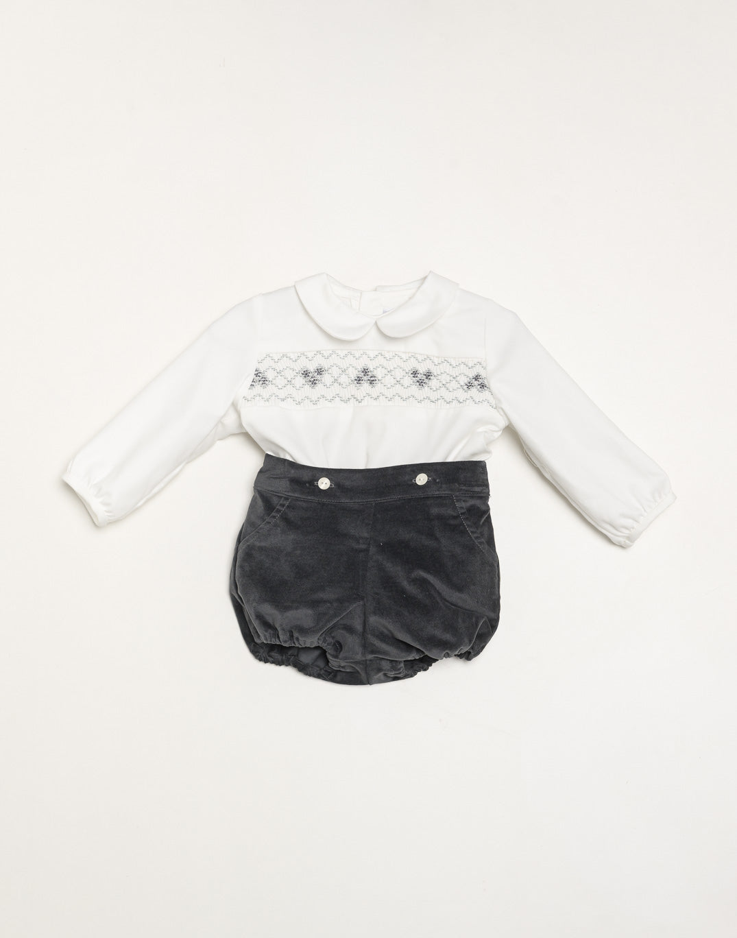 Smock Set 'Gris Rosas'