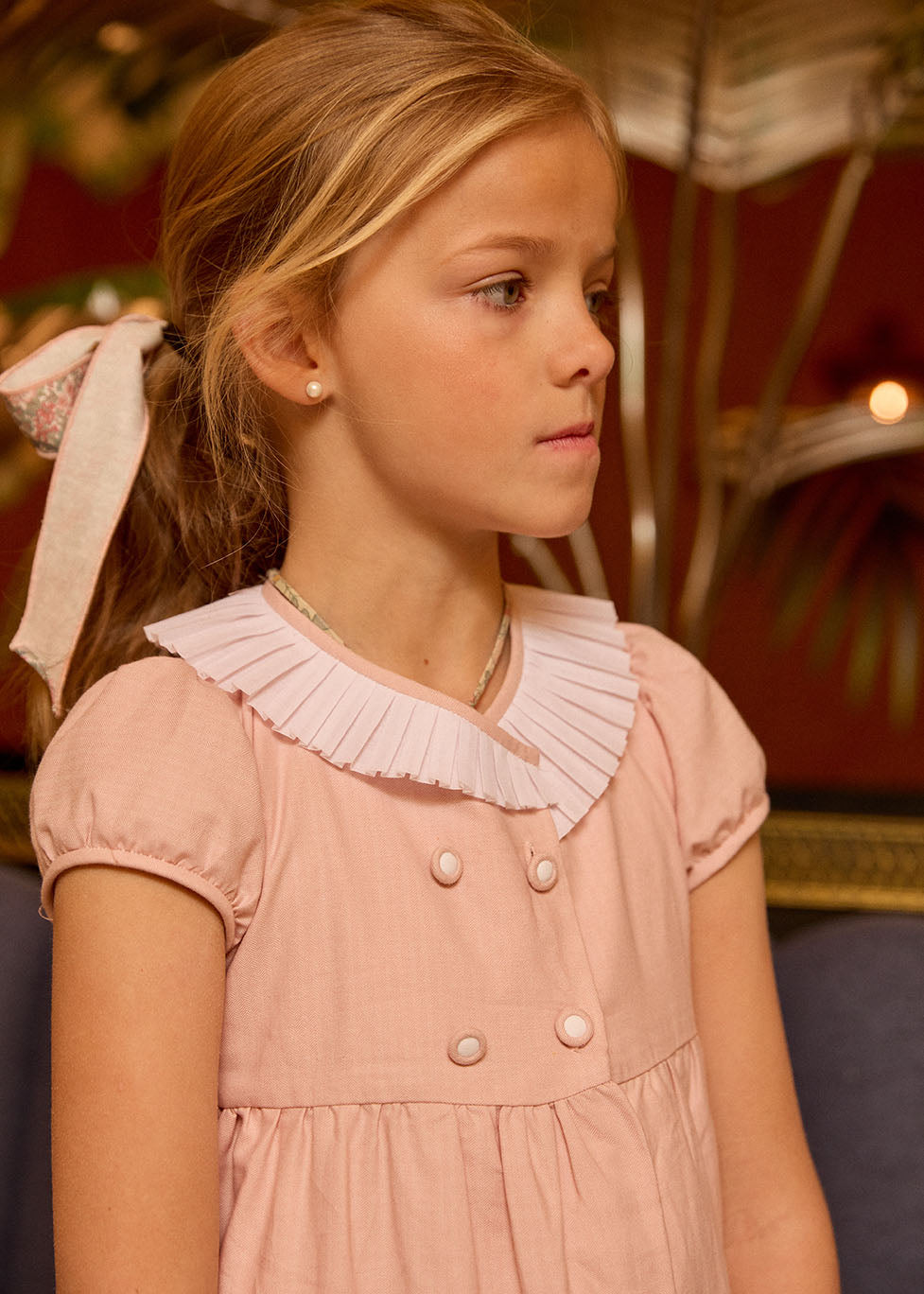 Dress 'Quatre' Pink Frill