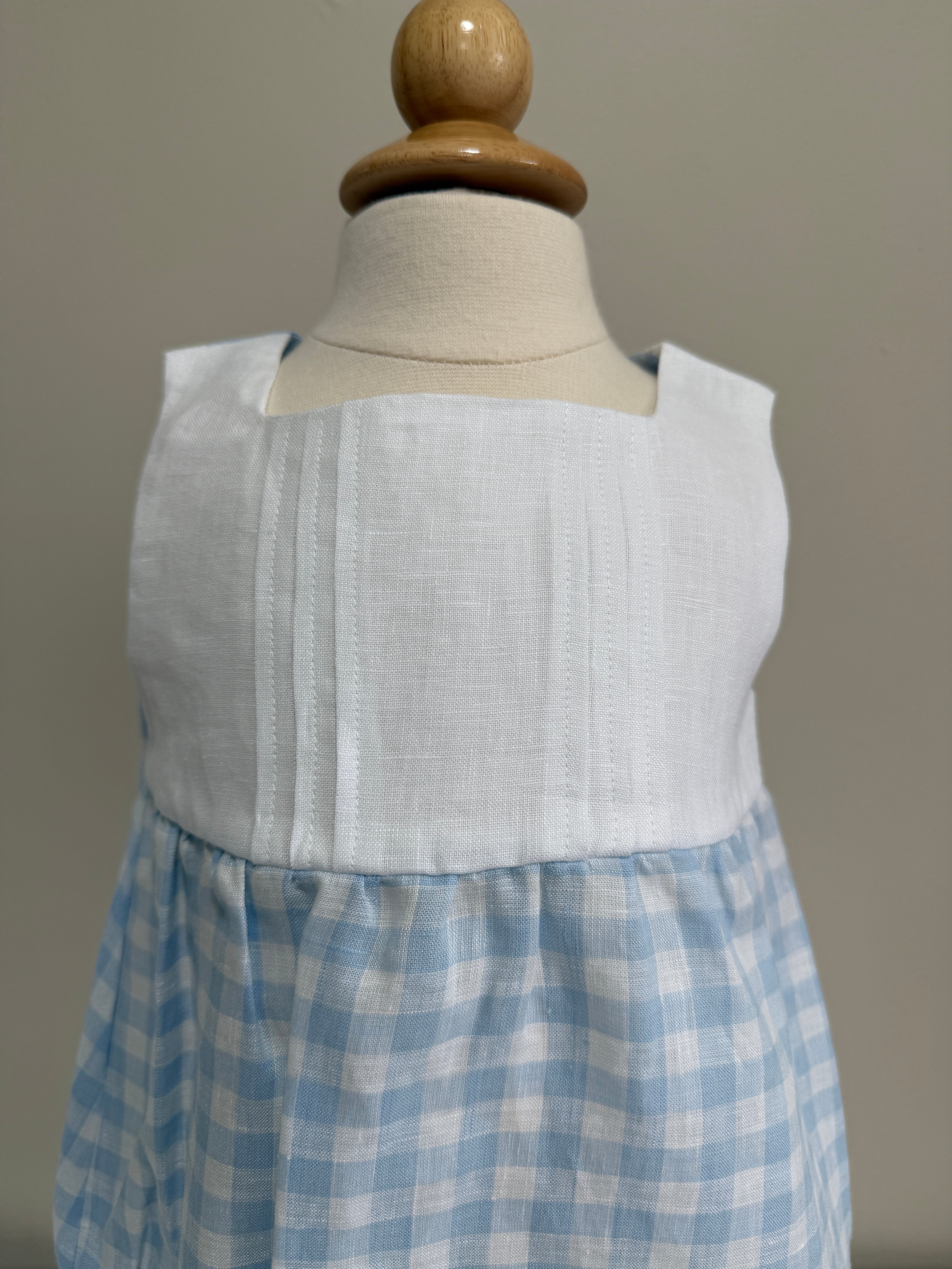 Romper Blue Squares