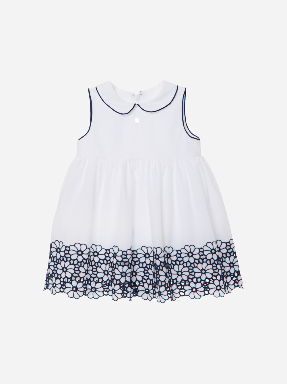 Navy Blue Embroidered Dress