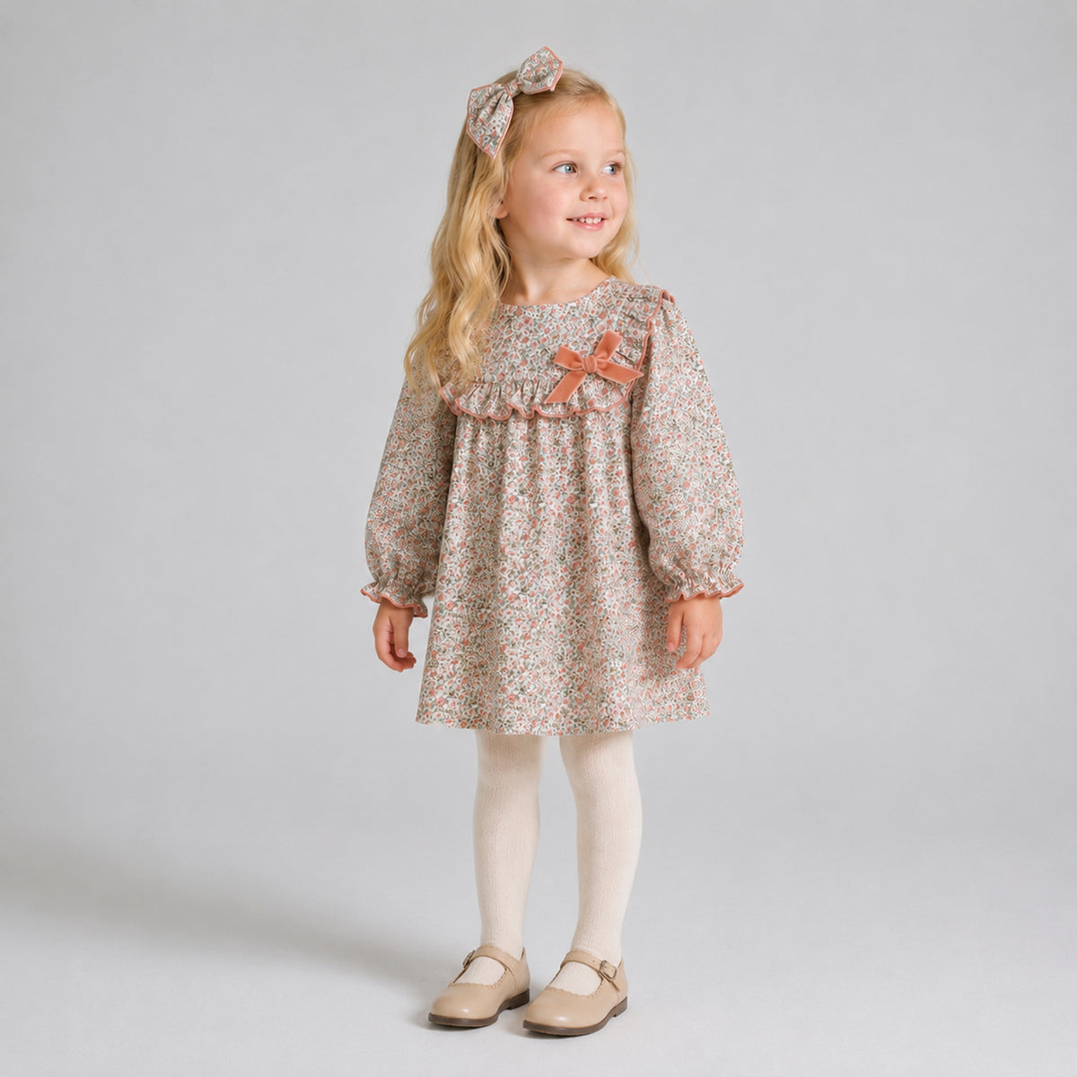 Dress 'Tiny Taupe' Floral