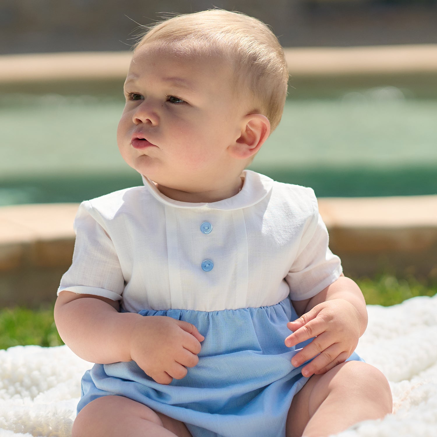 Romper 'Blue Piquet'
