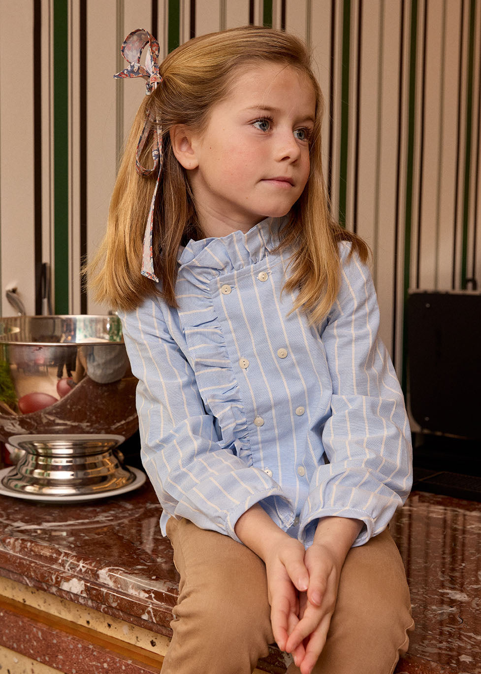 Shirt 'Blue Stripes' Girl