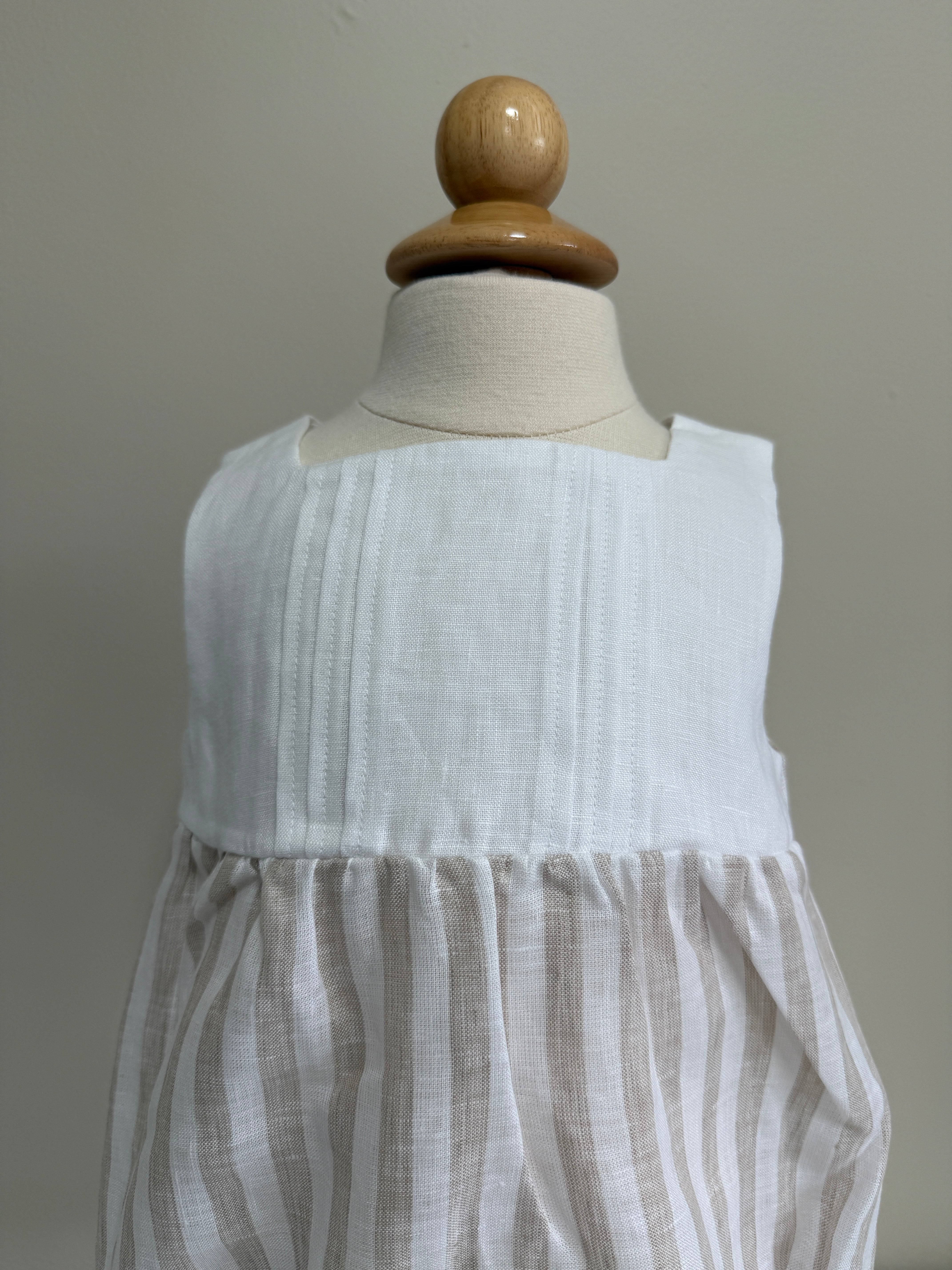 Romper Beige Stripes