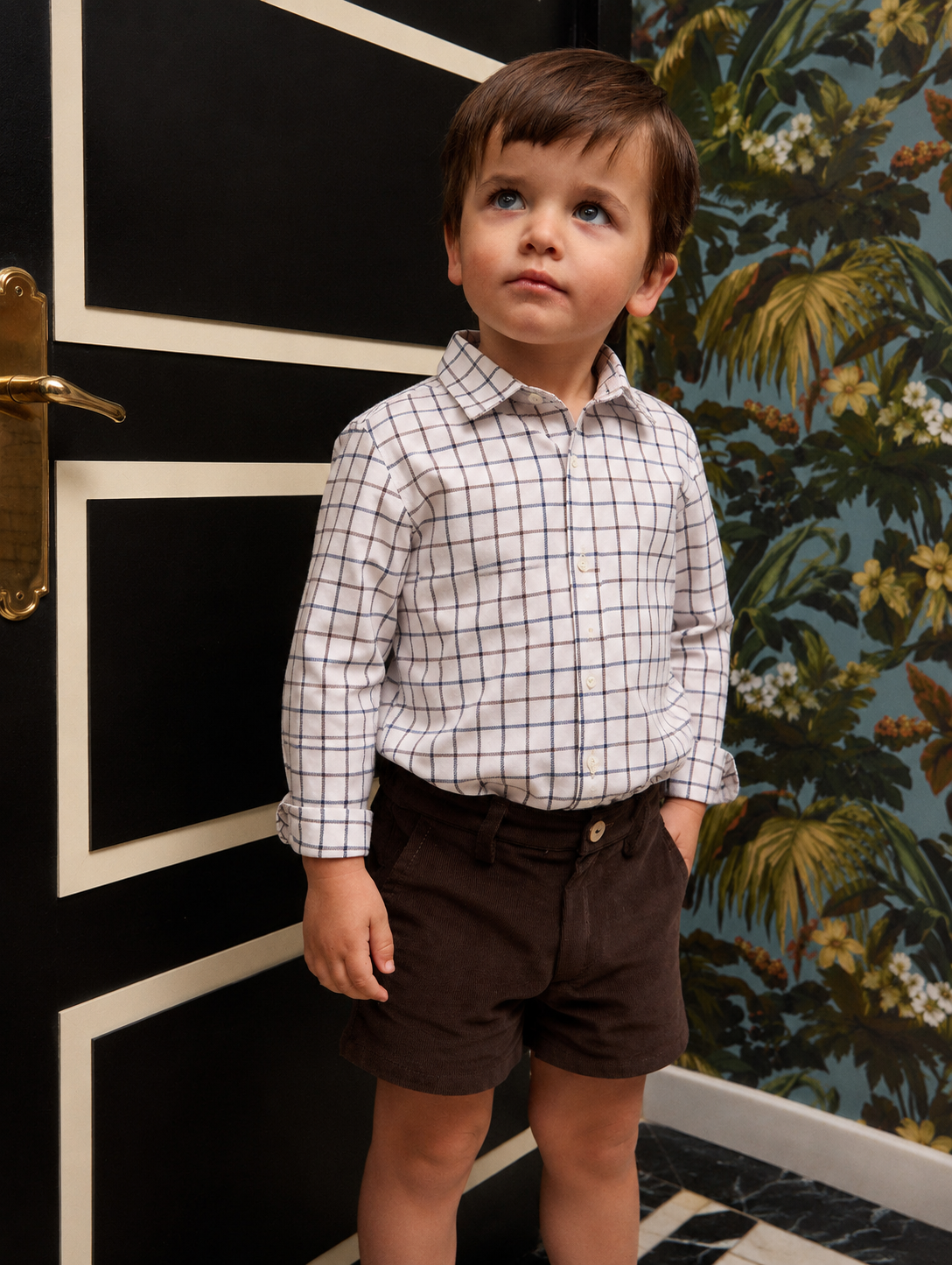 Short Set 'Cuadros Blue'