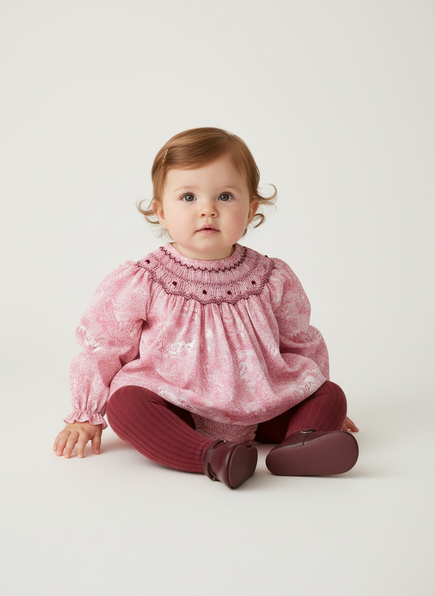 Smock Bloomer Set 'Toile Red'