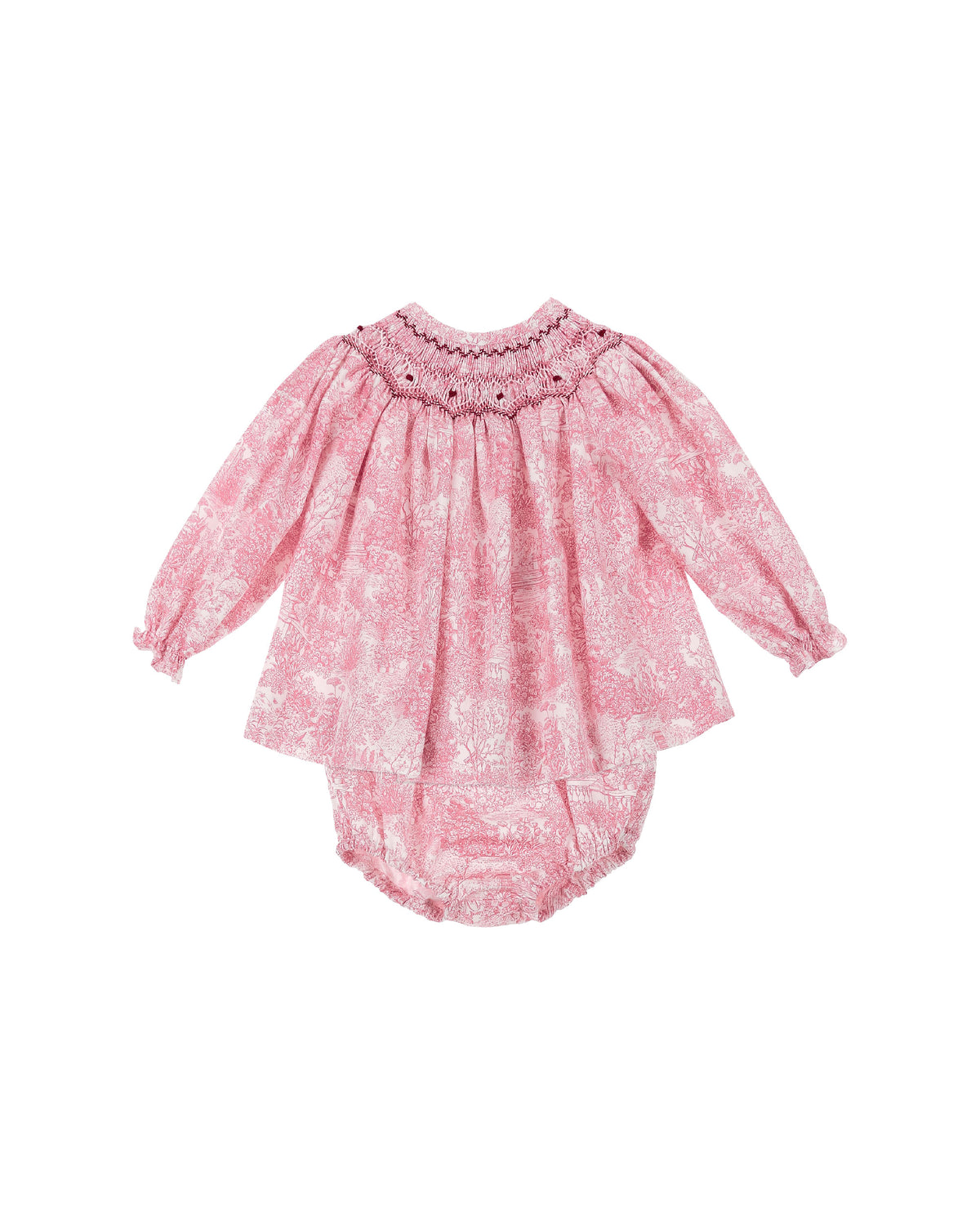 Smock Bloomer Set 'Toile Red'