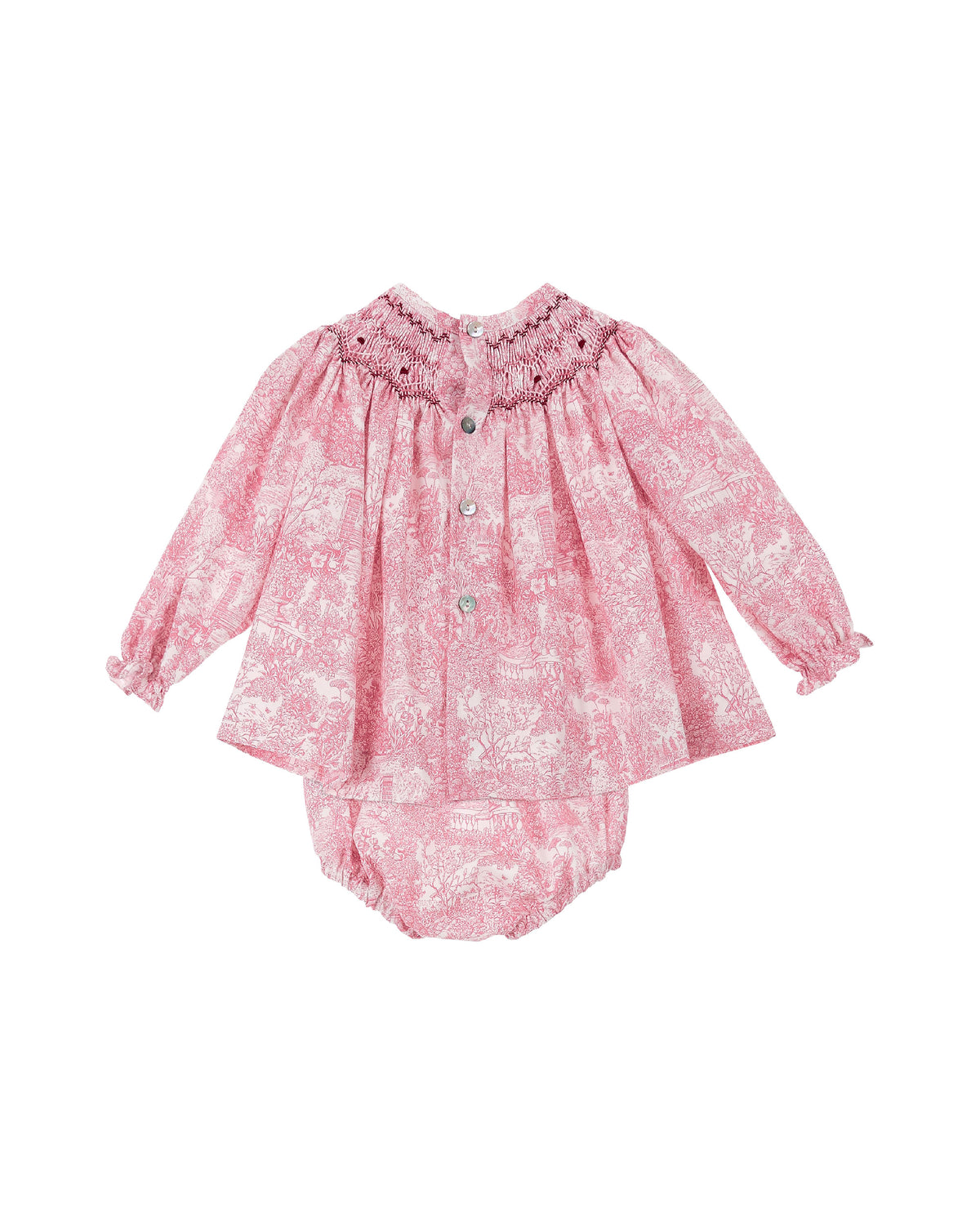 Smock Bloomer Set 'Toile Red'