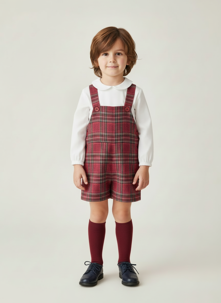 Dungaree Set 'Versalles' Tartan