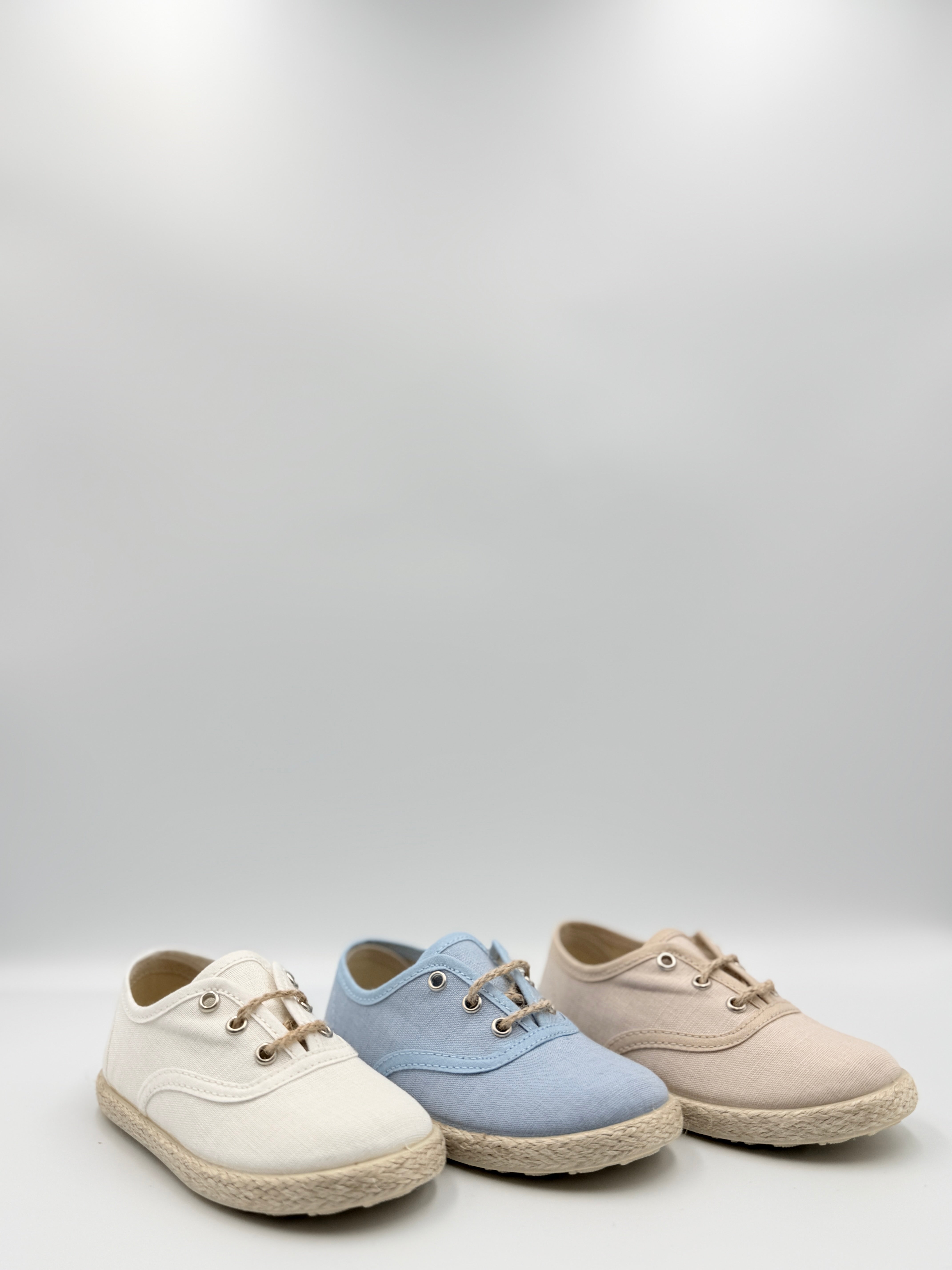 Lace-Up Sneakers 'Hugo' Jute Sky Blue