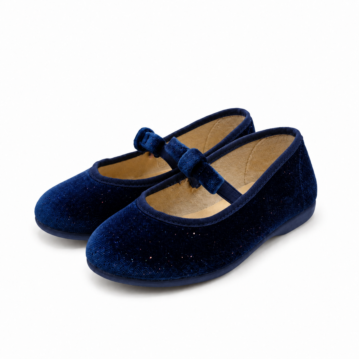 Mary Jane 'Velvet Bow' Navy