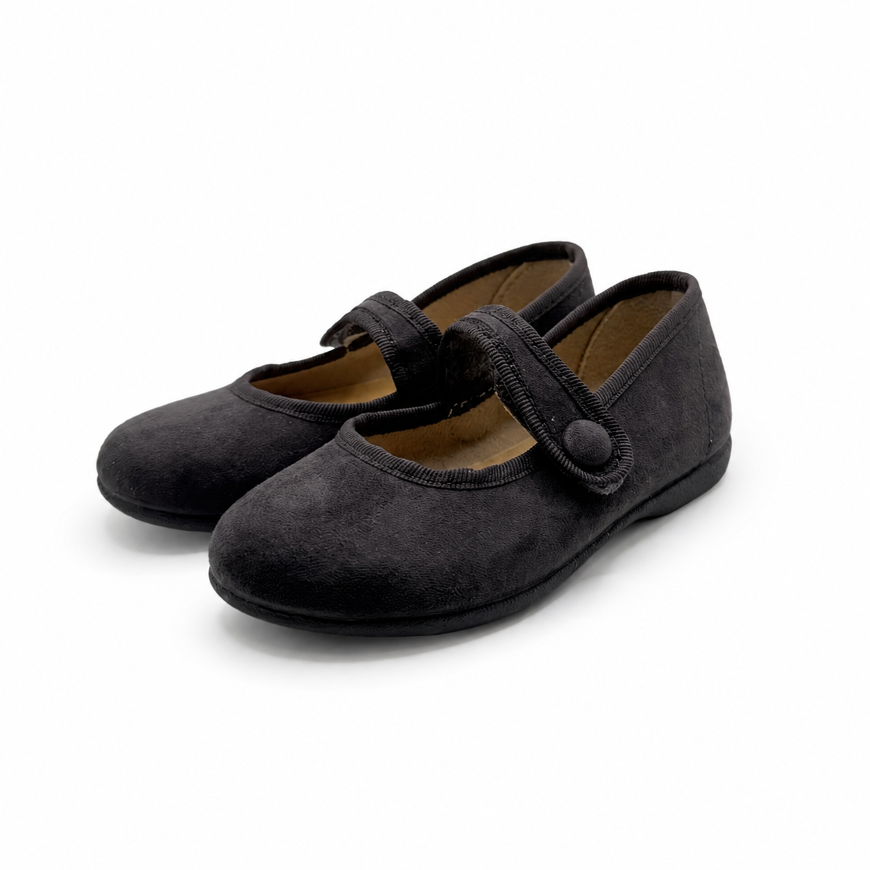 Mary Jane 'Serratex Button' Grey