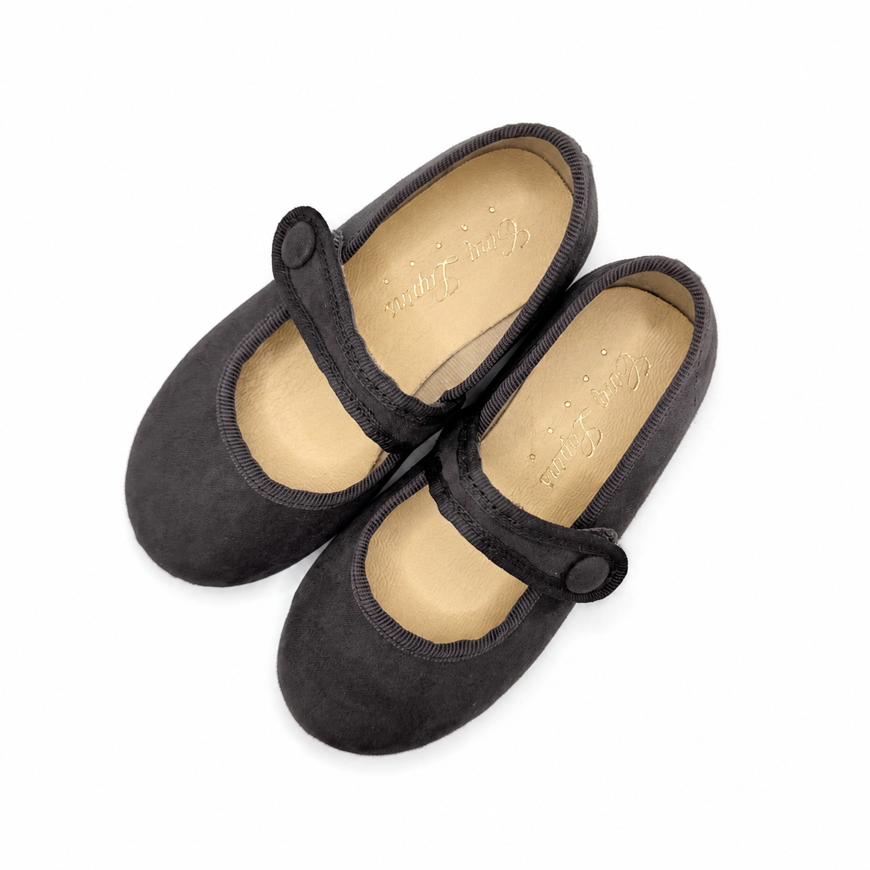 Mary Jane 'Serratex Button' Grey