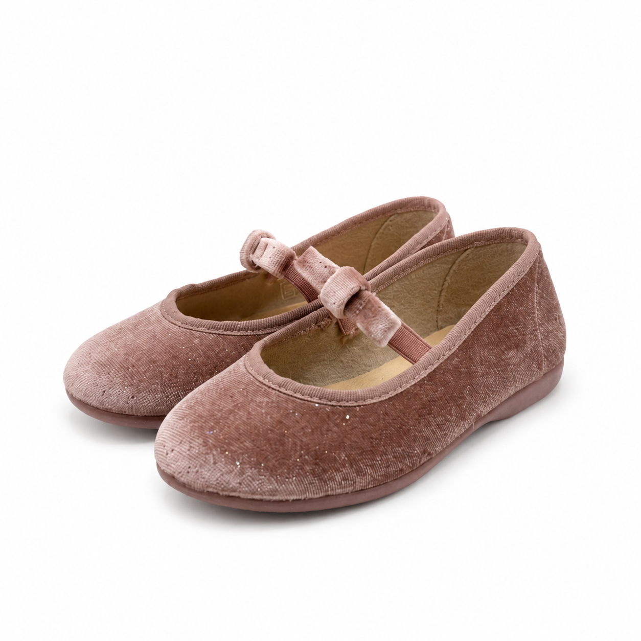 Mary Jane 'Velvet Bow' Pink