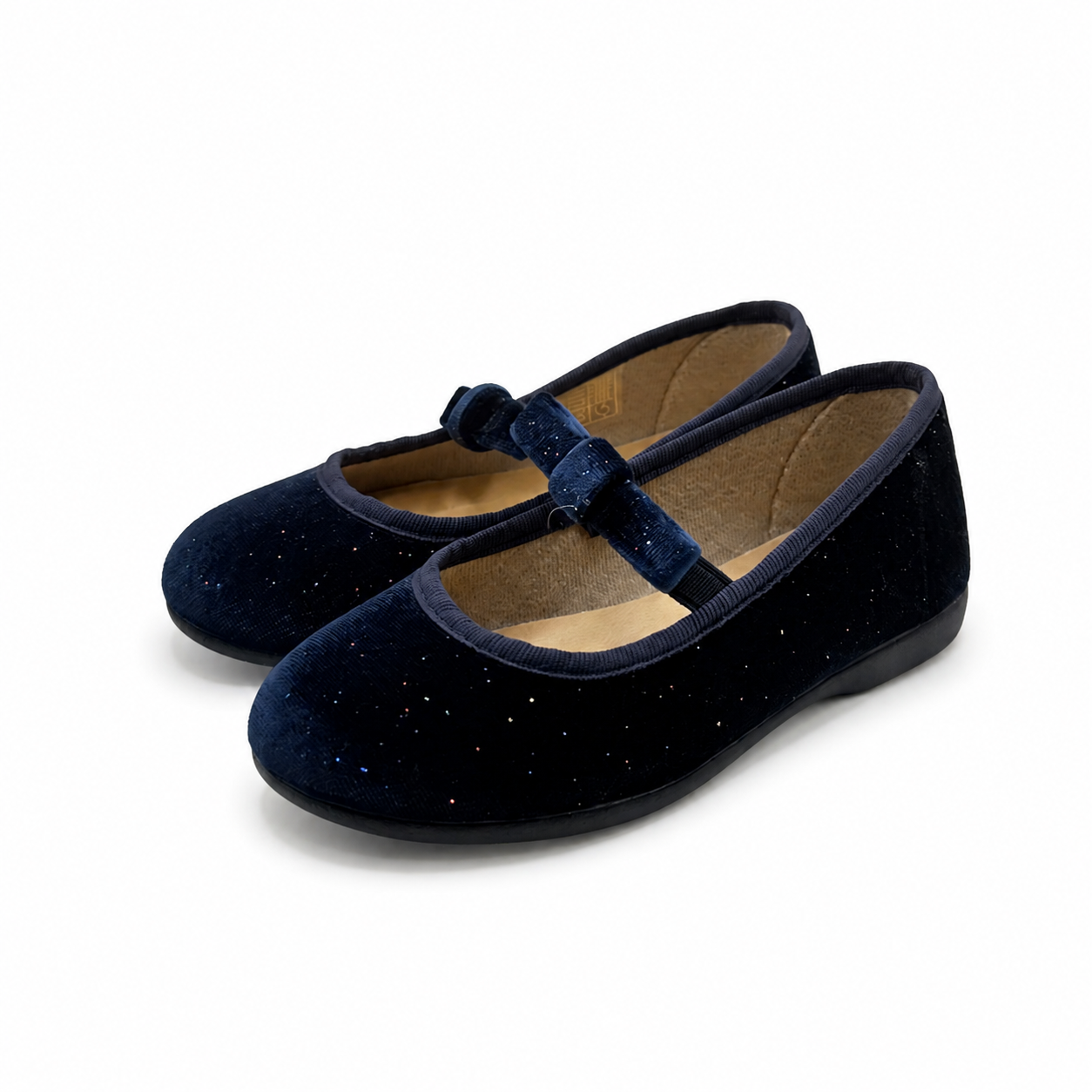 Mary Jane 'Velvet Bow' Navy
