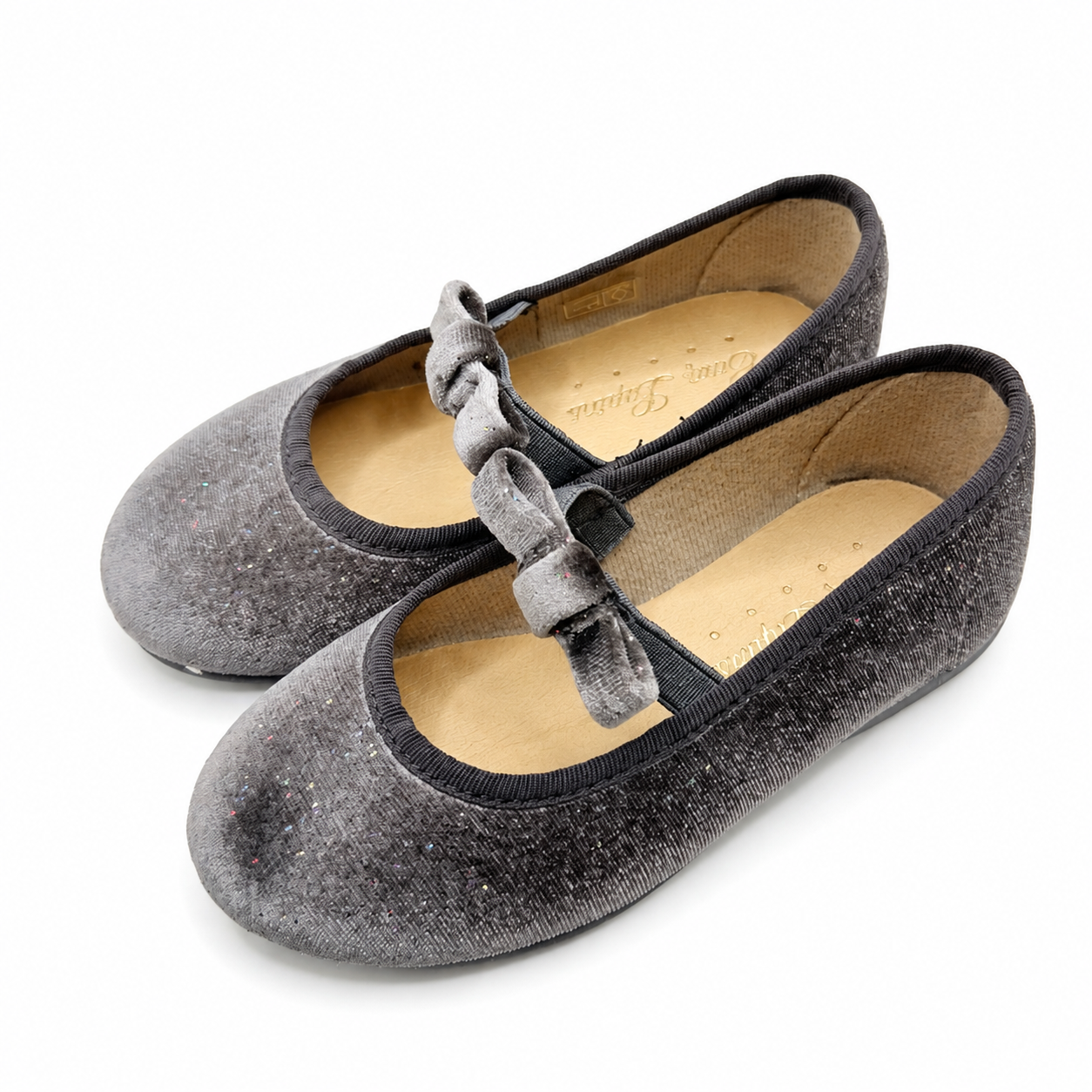 Mary Jane 'Velvet Bow' Grey